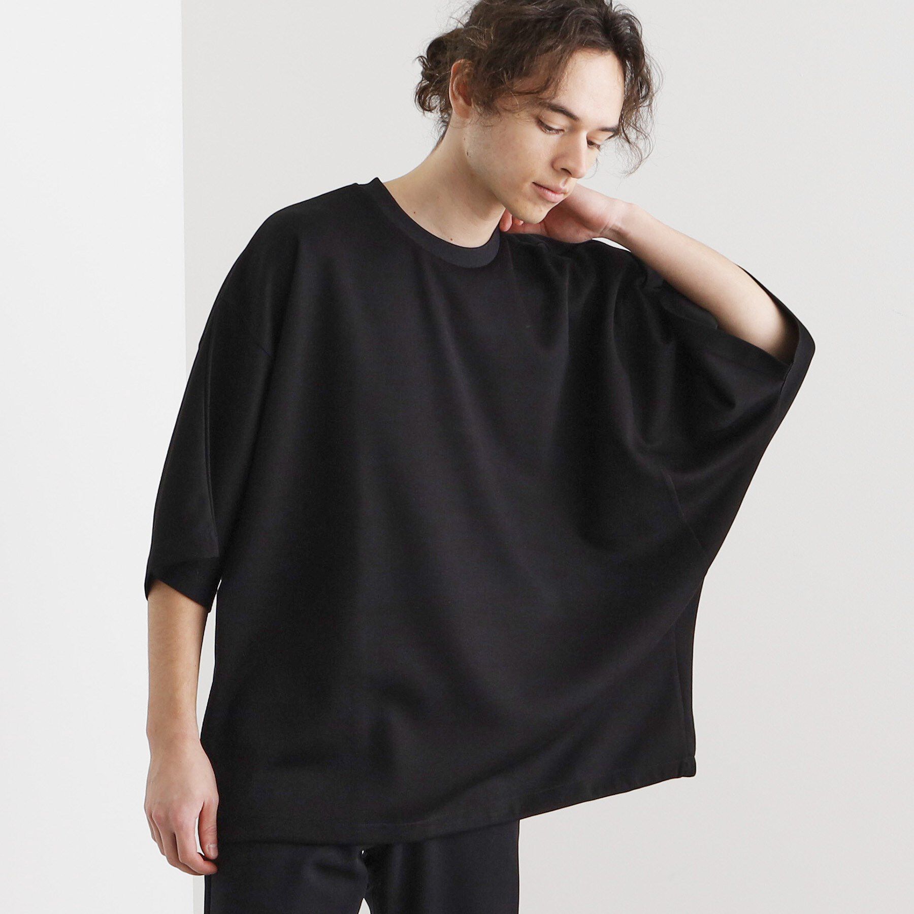tk.TAKEO KIKUCHI「マシュマロドルマンカットソー」|Tシャツ・カットソー|ブラック(019)