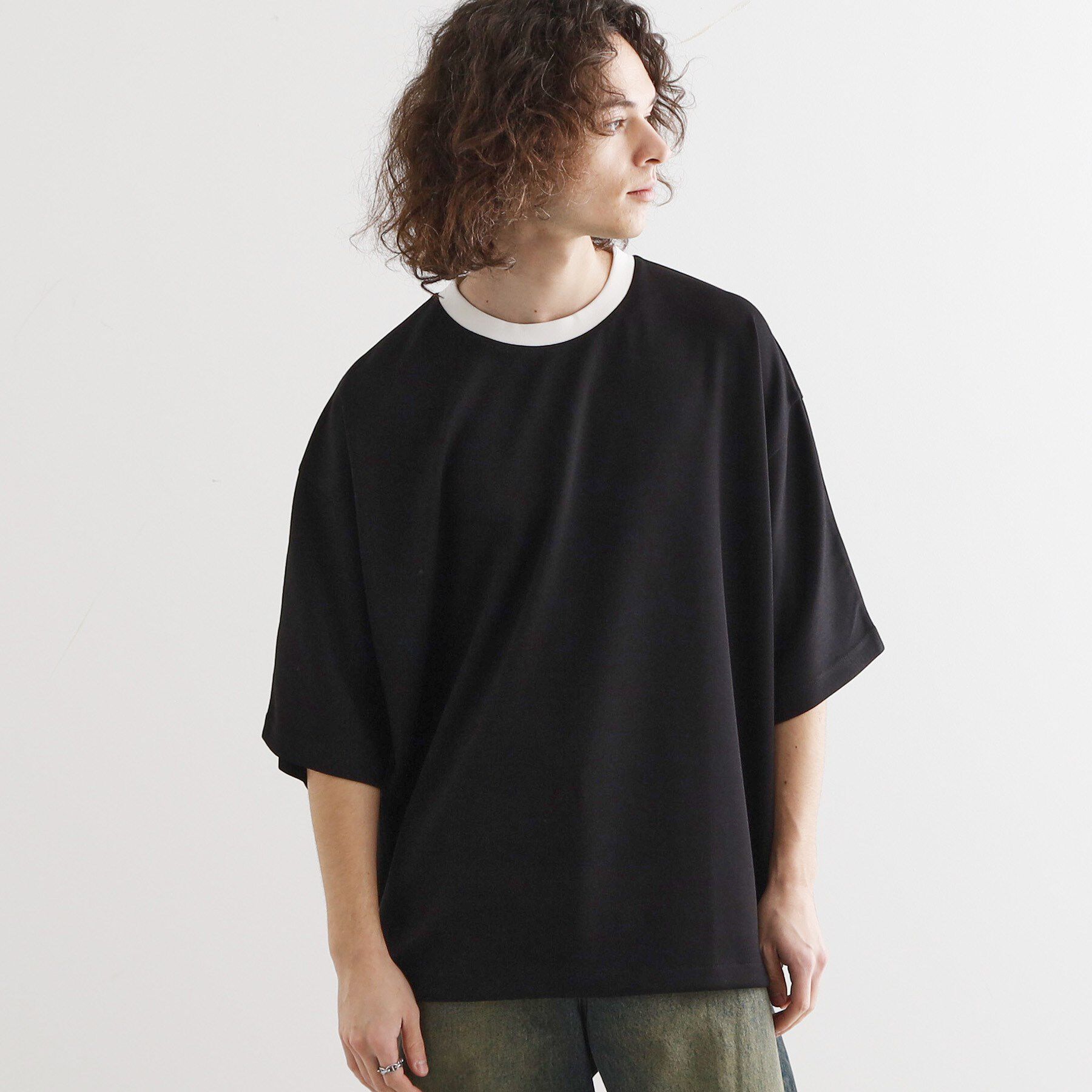 tk.TAKEO KIKUCHI「マシュマロドルマンカットソー」|Tシャツ・カットソー|ブラック(519)