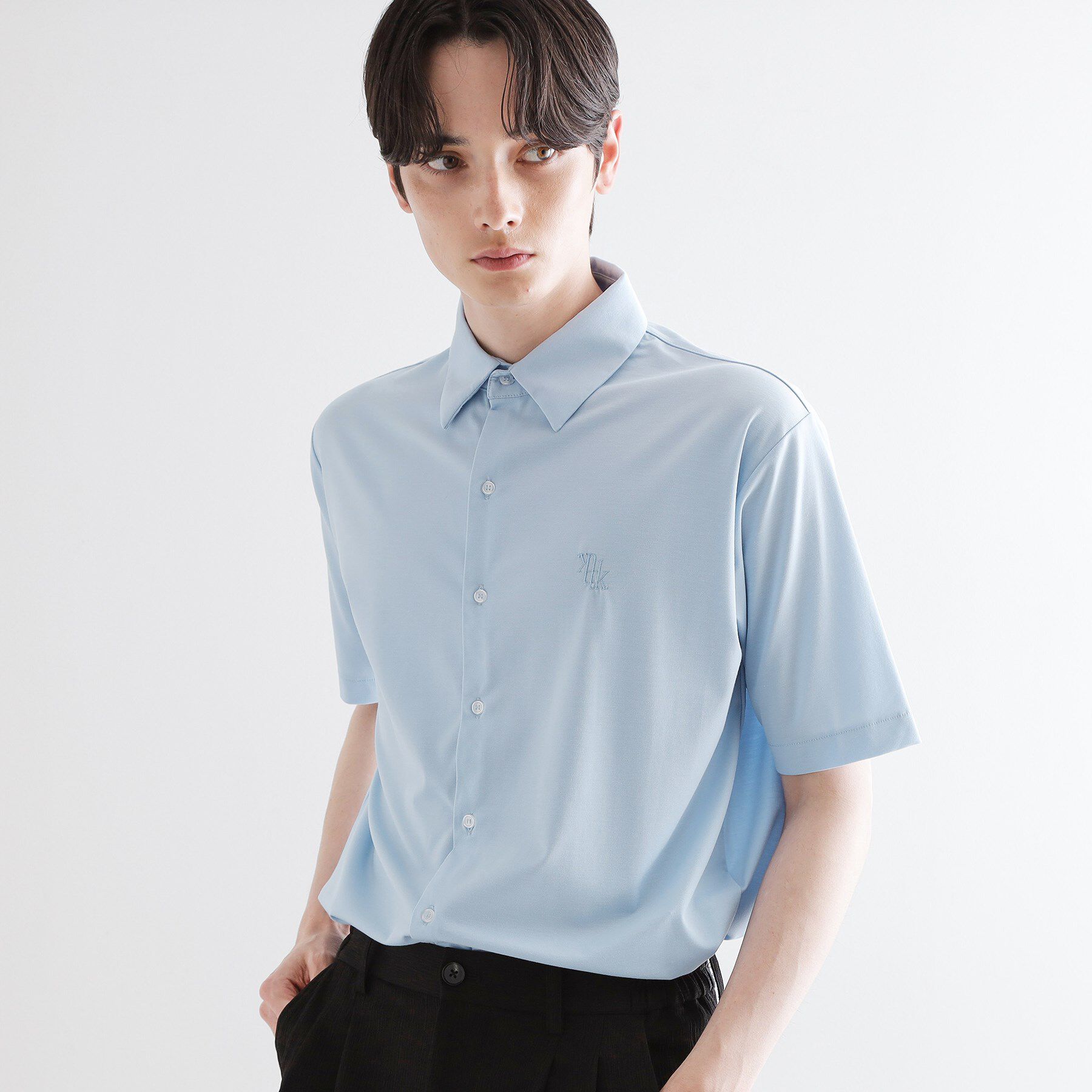 tk.TAKEO KIKUCHI「【マシンウォッシャブル】フロントオープンシャツ」|シャツ・ブラウス|サックスブルー(09