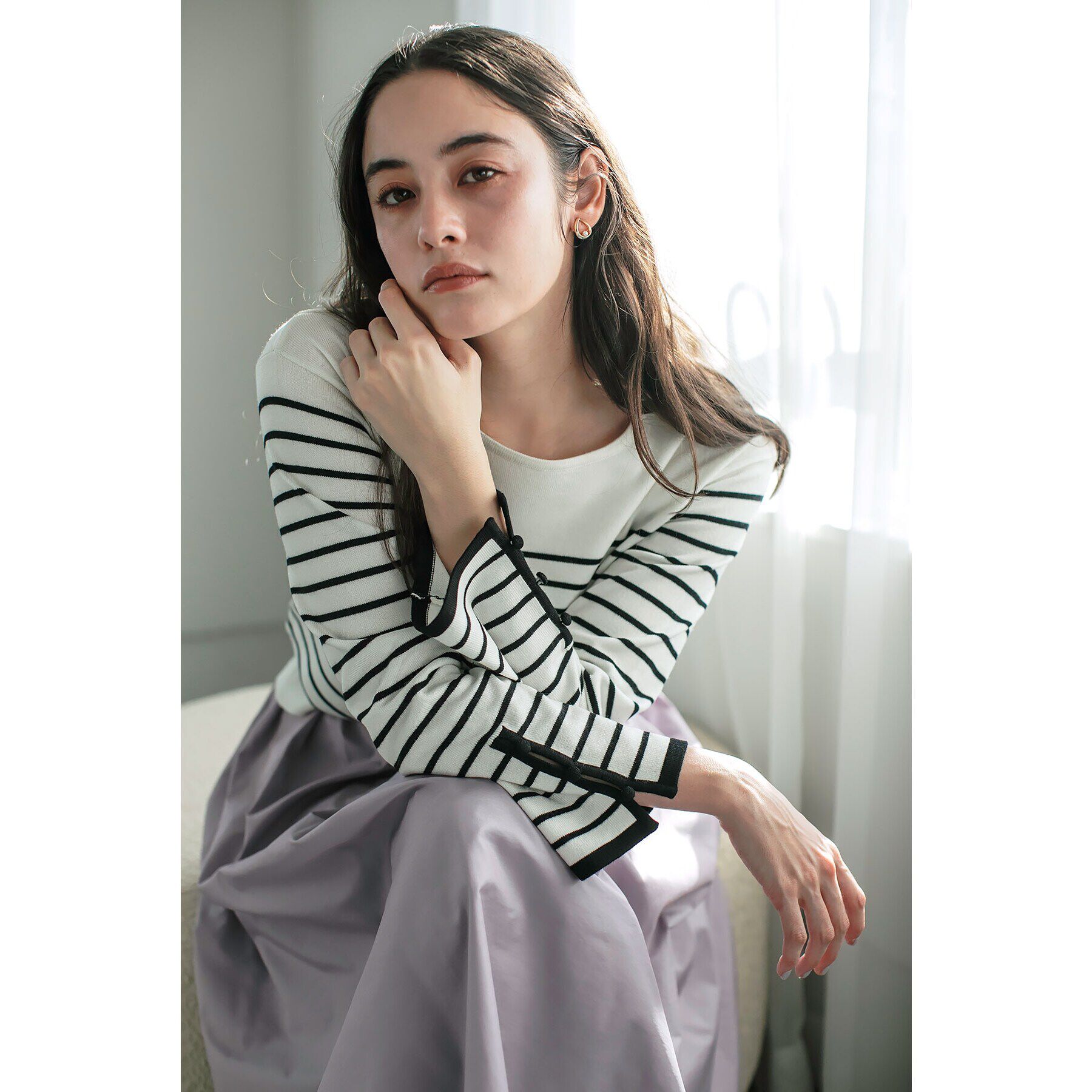 index「袖スリットスリーブニット【洗濯機洗い可】」|ニット・セーター|