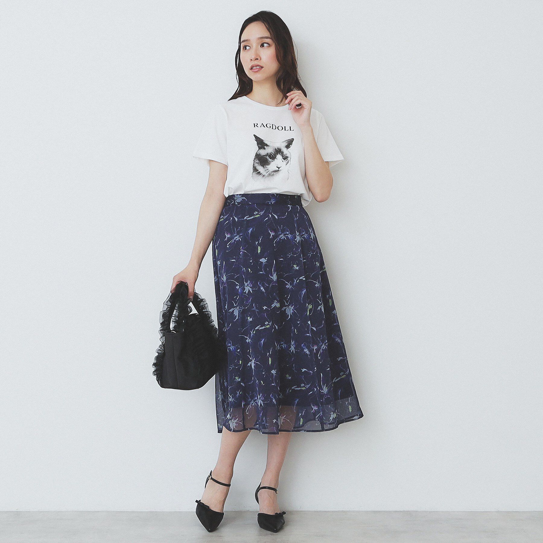 index「ねこプリントTシャツ【洗濯機洗い可】」|Tシャツ・カットソー|