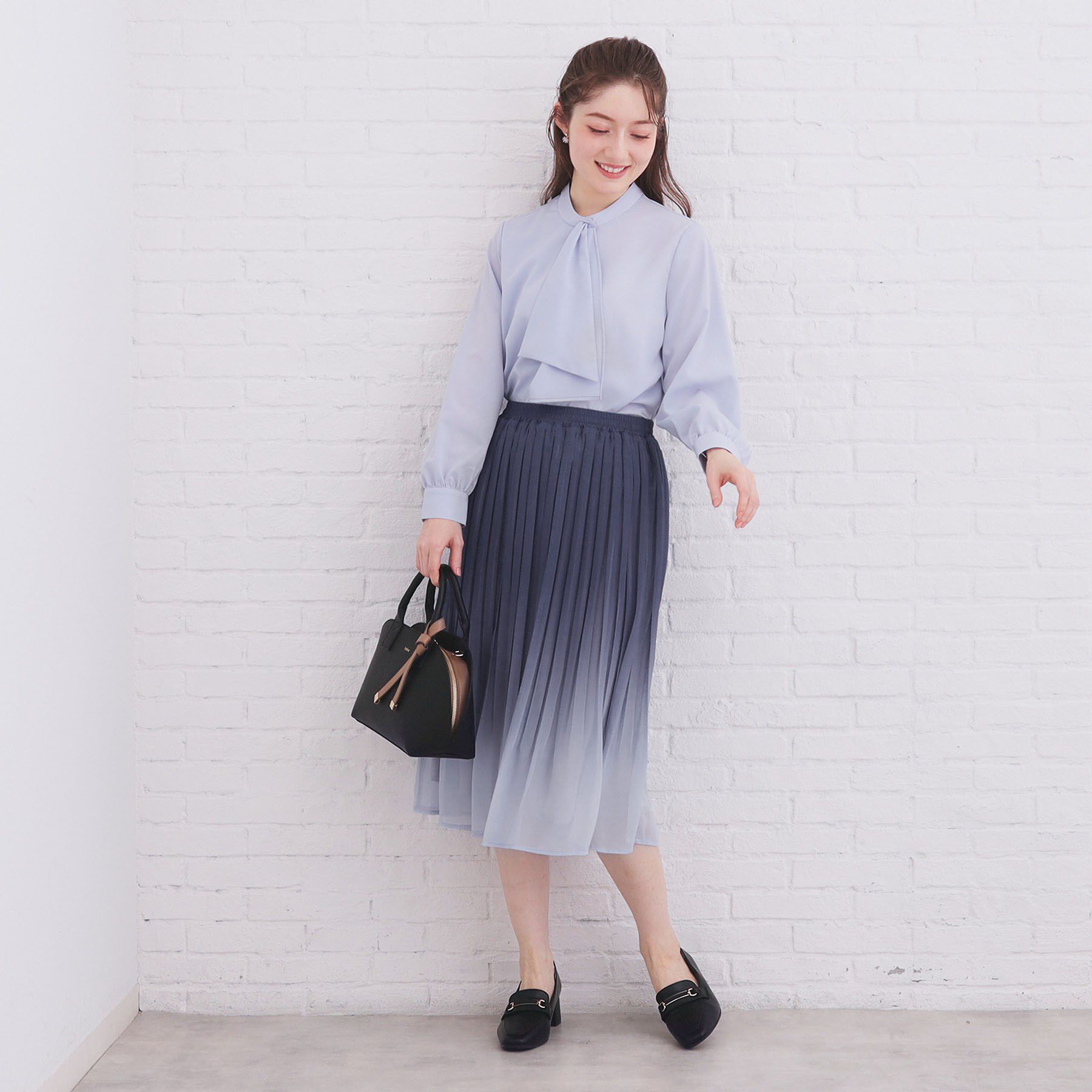 index「選べる丈 シフォンプリーツスカート【洗濯機OK/イージーアイロン/防シワ】《6col》」|スカート|