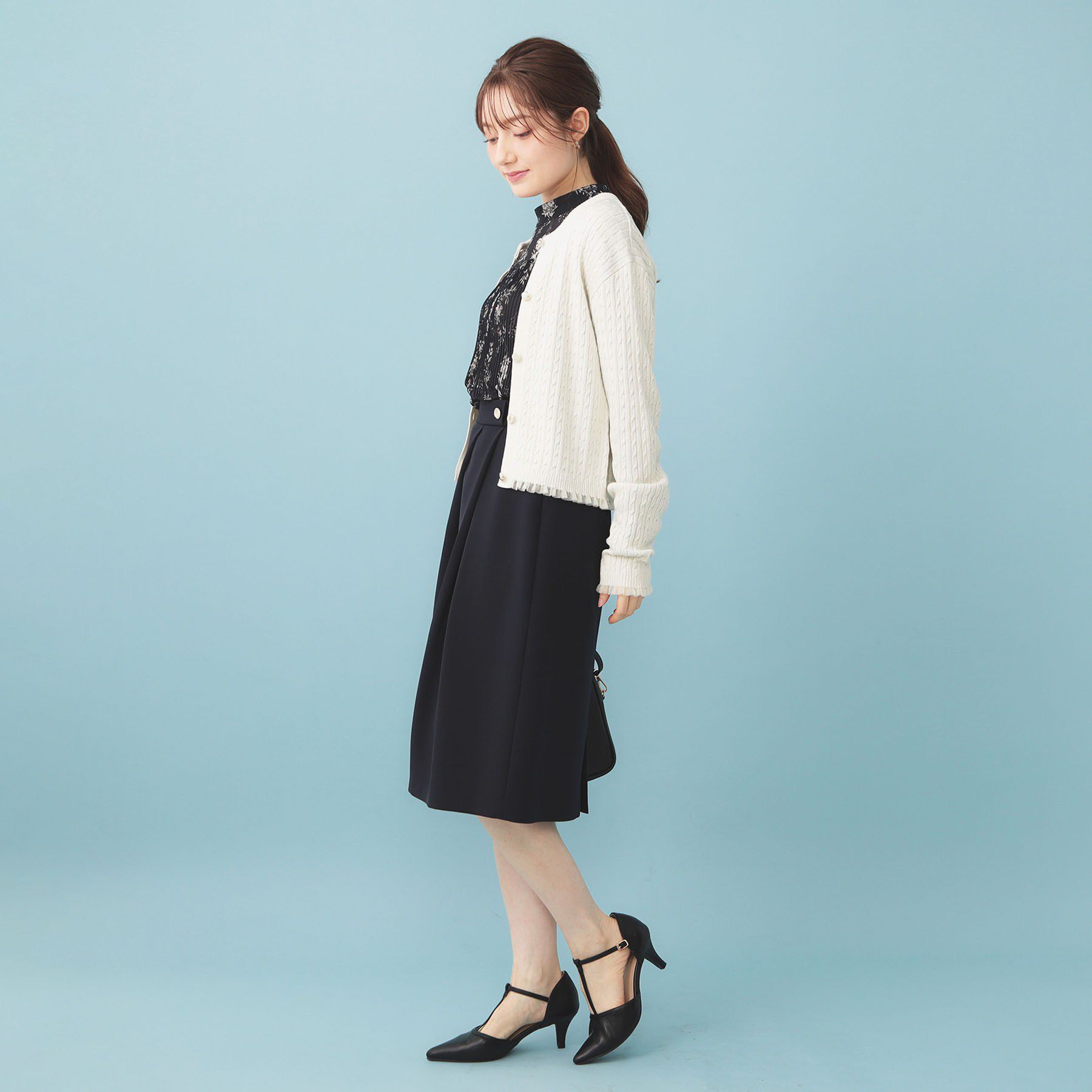 index「袖シアーフリルケーブルラメカーディガン【洗濯機OK/坑ピル】」|カーディガン|