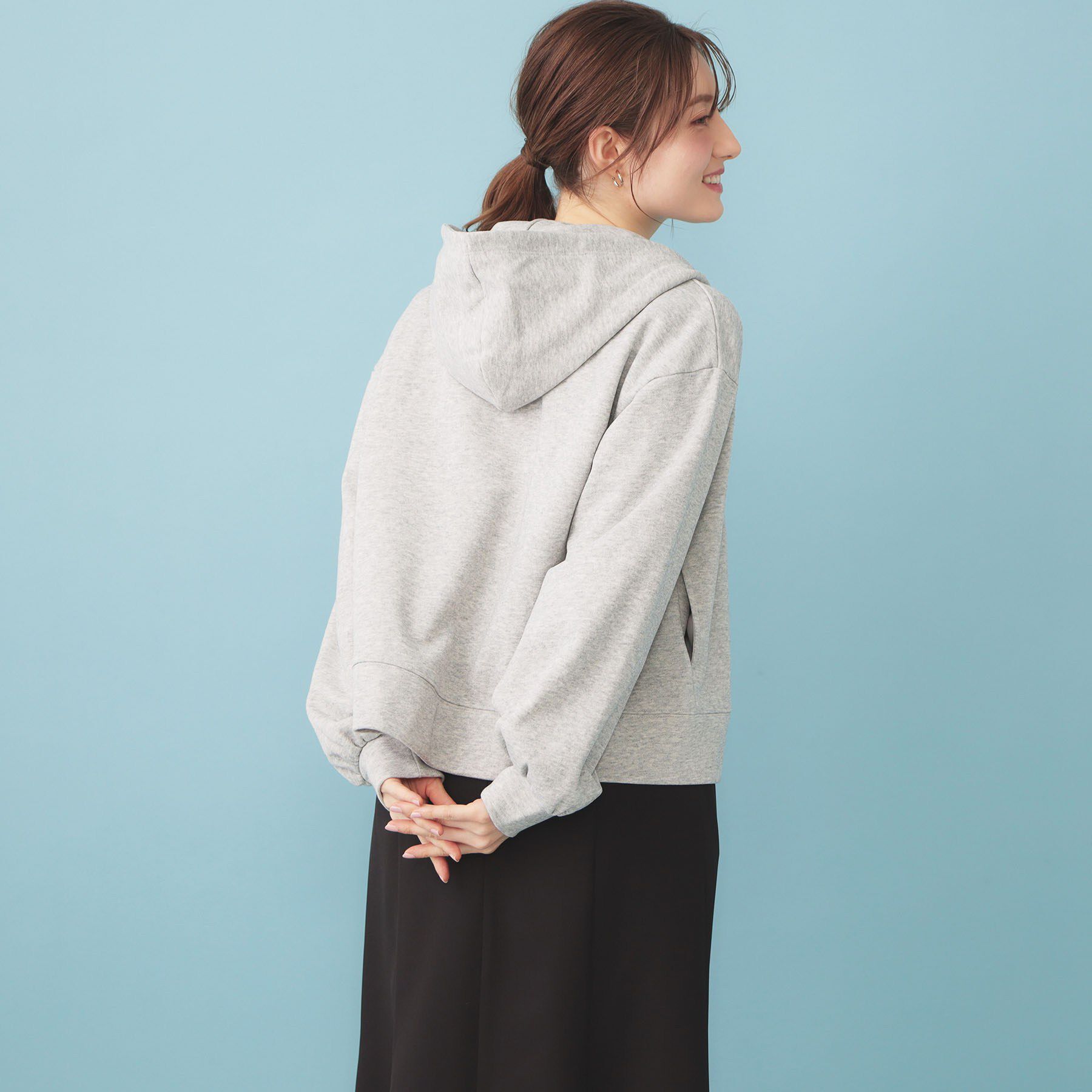 index「ラメ裏毛コンパクトジップパーカー【洗濯機OK】」|パーカー|