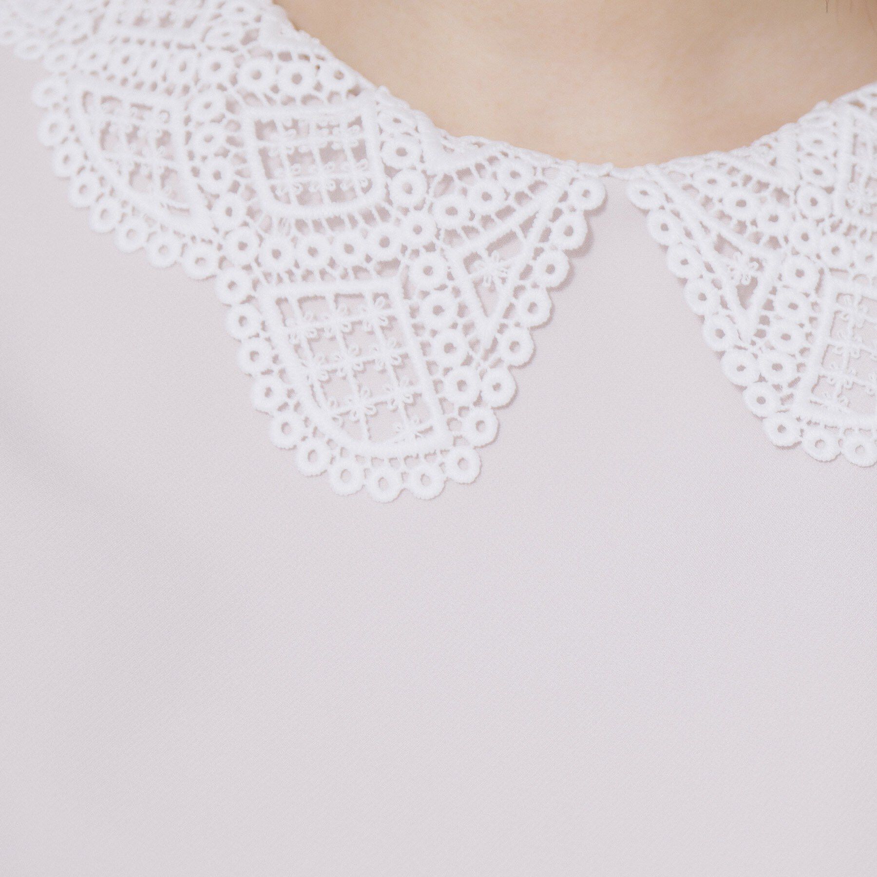 index「レース衿ペプラムブラウス【洗濯機OK/ストレッチ】」|シャツ・ブラウス|