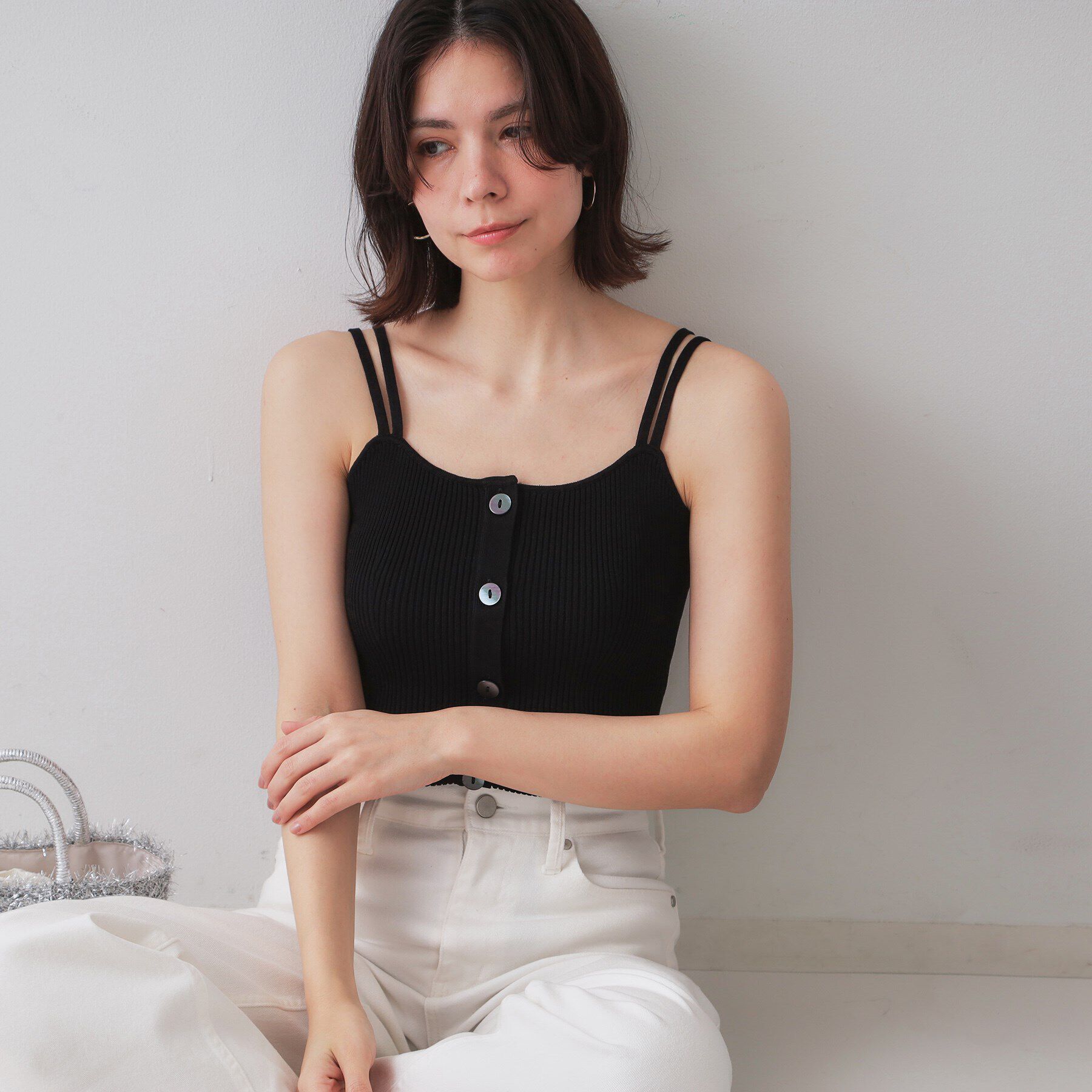 OPAQUE.CLIP「《美人百花掲載》ショートカーディガン&times;リブキャミソール【洗濯機洗い可/抗ピル】」|その他|