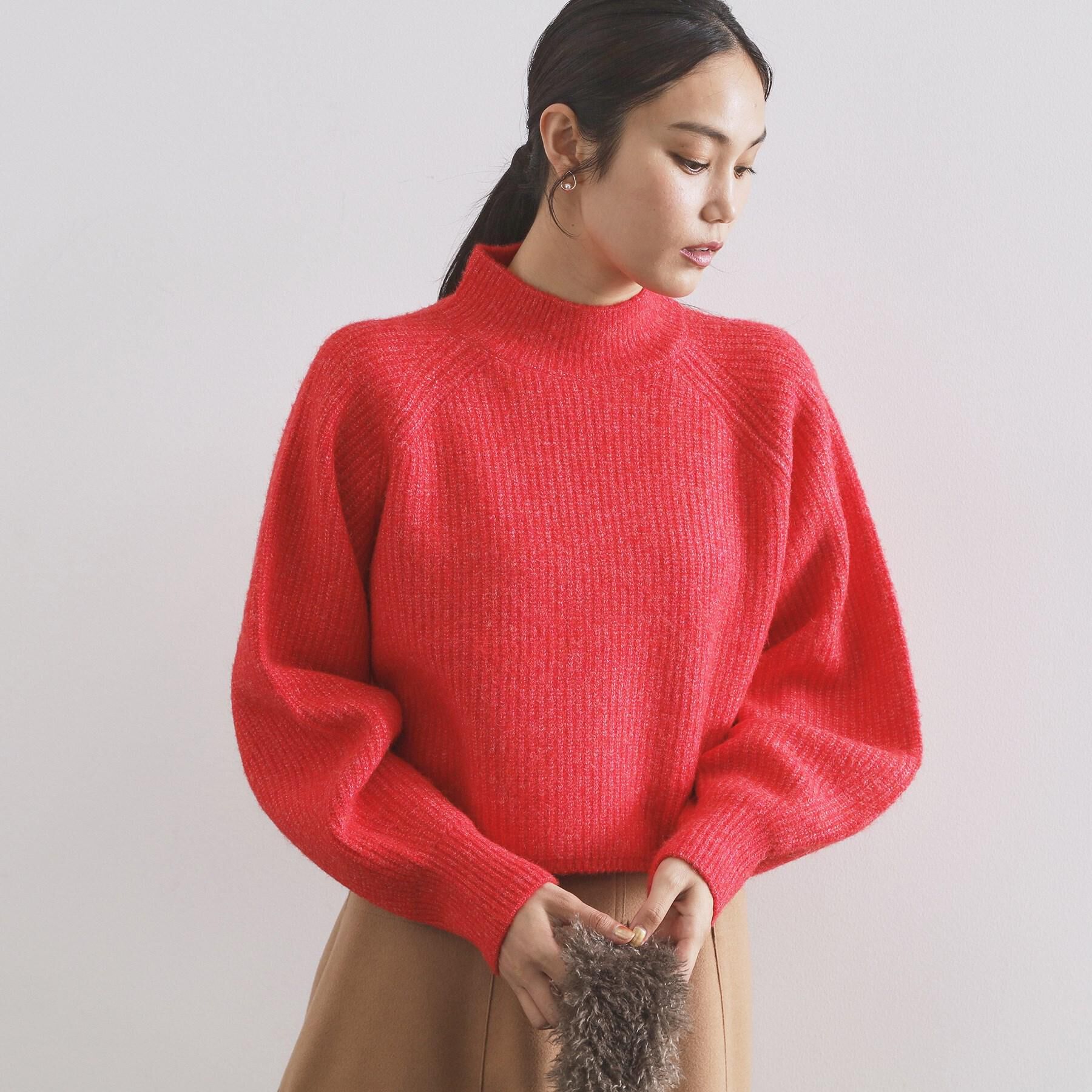 OPAQUE.CLIP「MIXミドルゲージショートあぜニット【洗濯機OK】」|ニット・セーター|