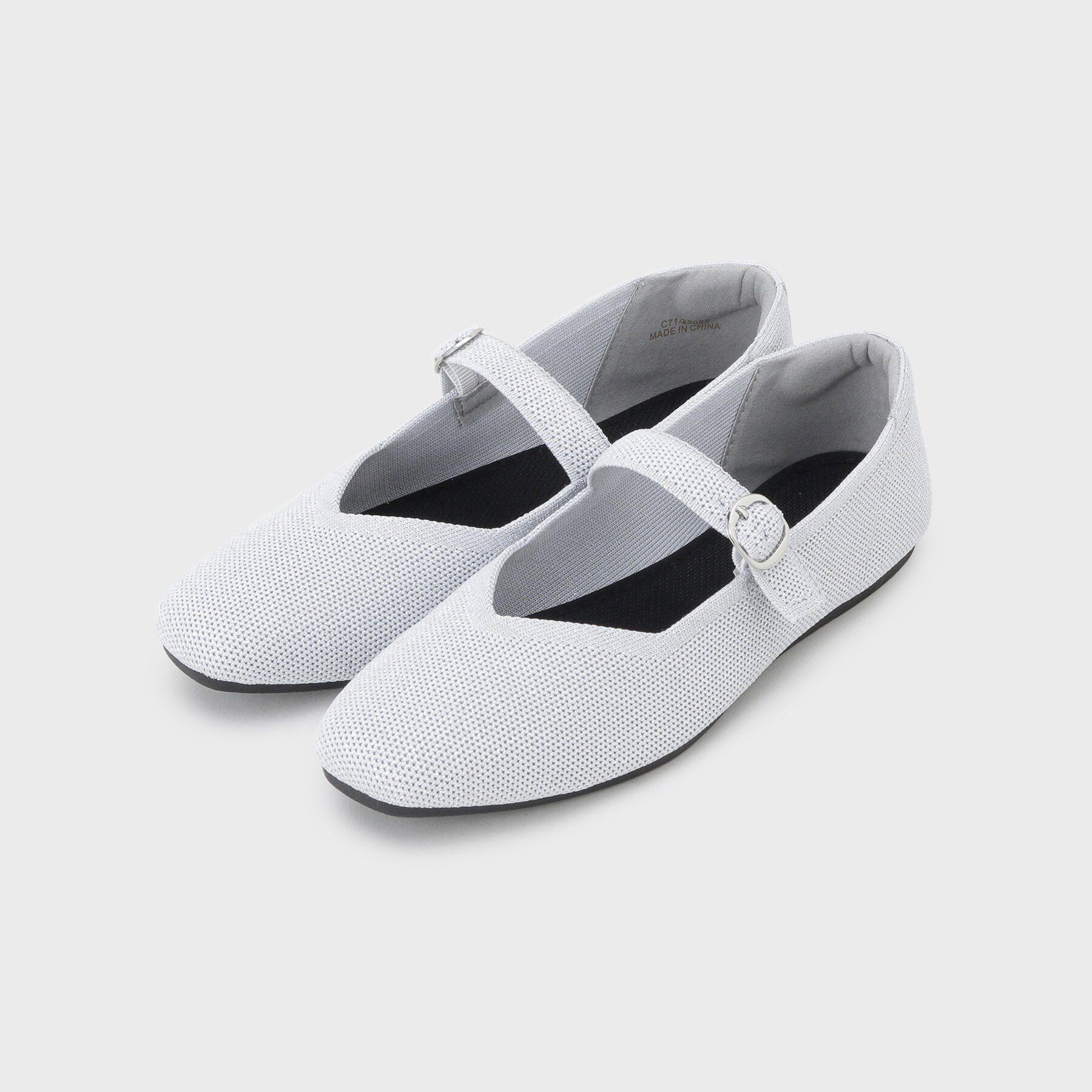 OPAQUE.CLIP「【抗菌防臭／軽量／ウォッシャブル】スクエアトゥニットメリージェーン」|パンプス|