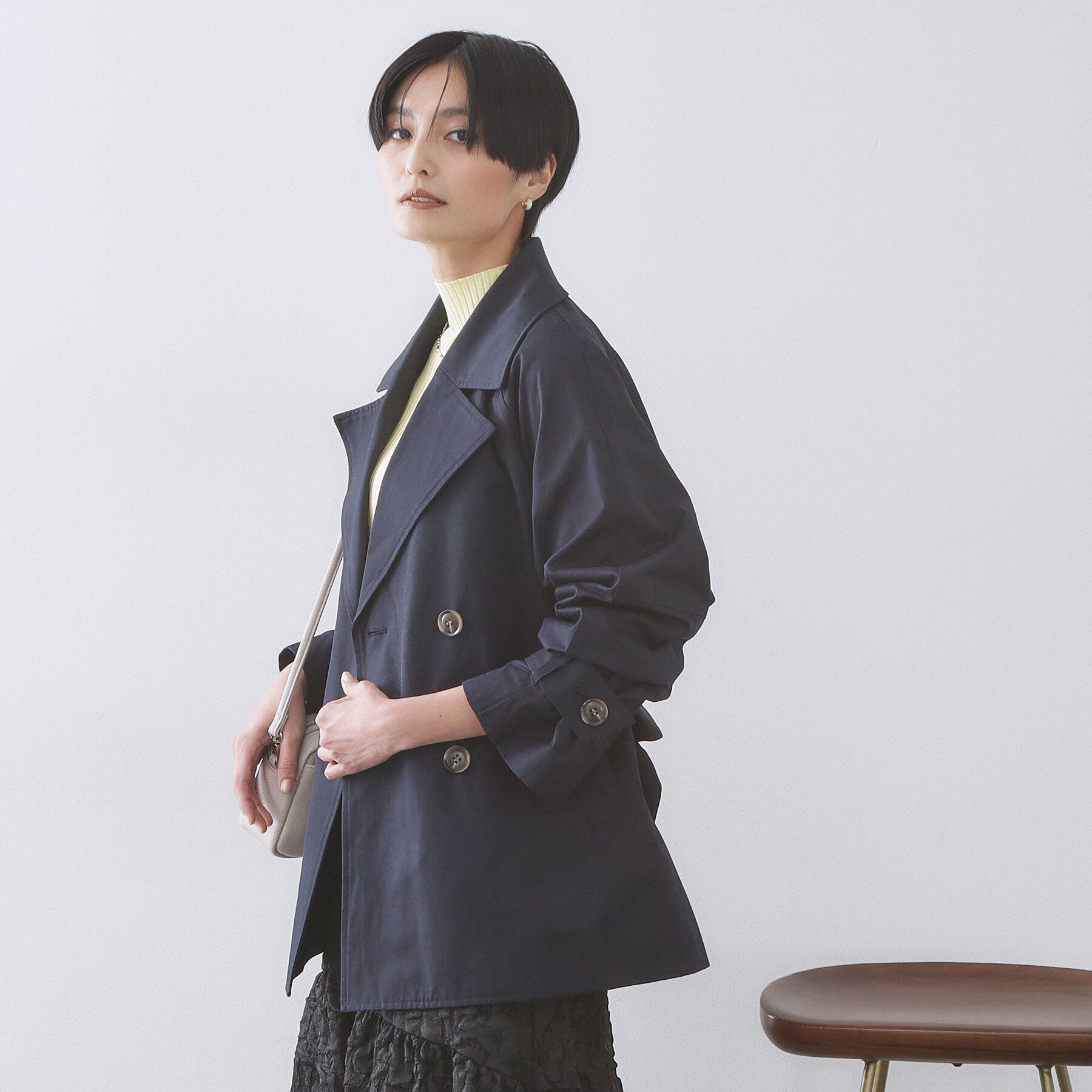 OPAQUE.CLIP「ミドルトレンチコート【洗濯機OK】」|トレンチコート|