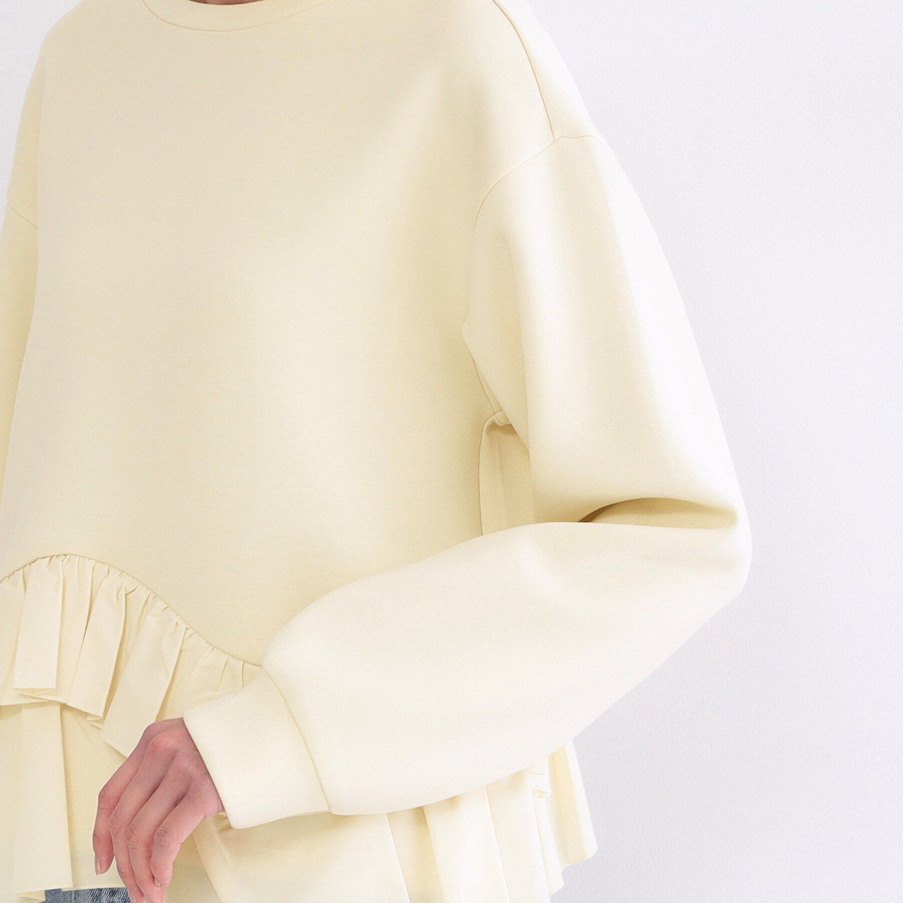 OPAQUE.CLIP「裾フリルドッキングトップス【洗濯機OK】」|Tシャツ・カットソー|