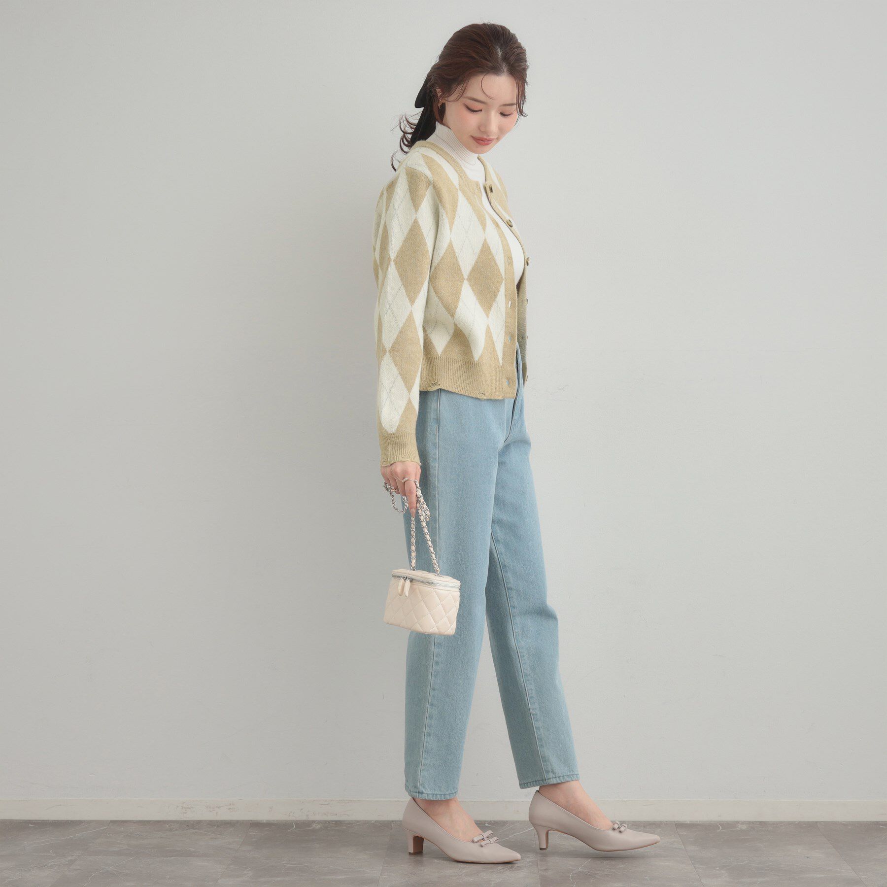 Couture broach「アーガイルニットカーディガン」|カーディガン|