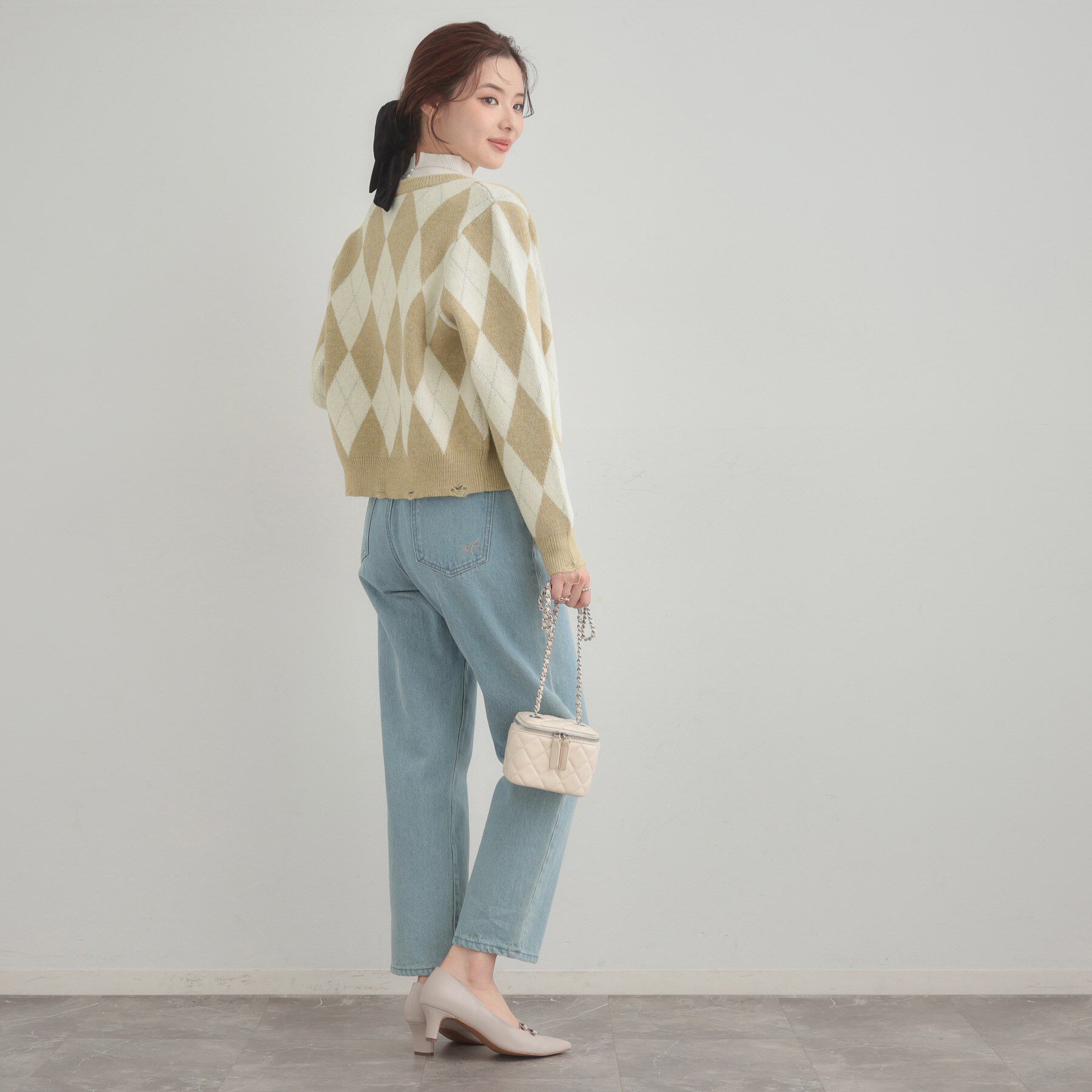 Couture broach「アーガイルニットカーディガン」|カーディガン|