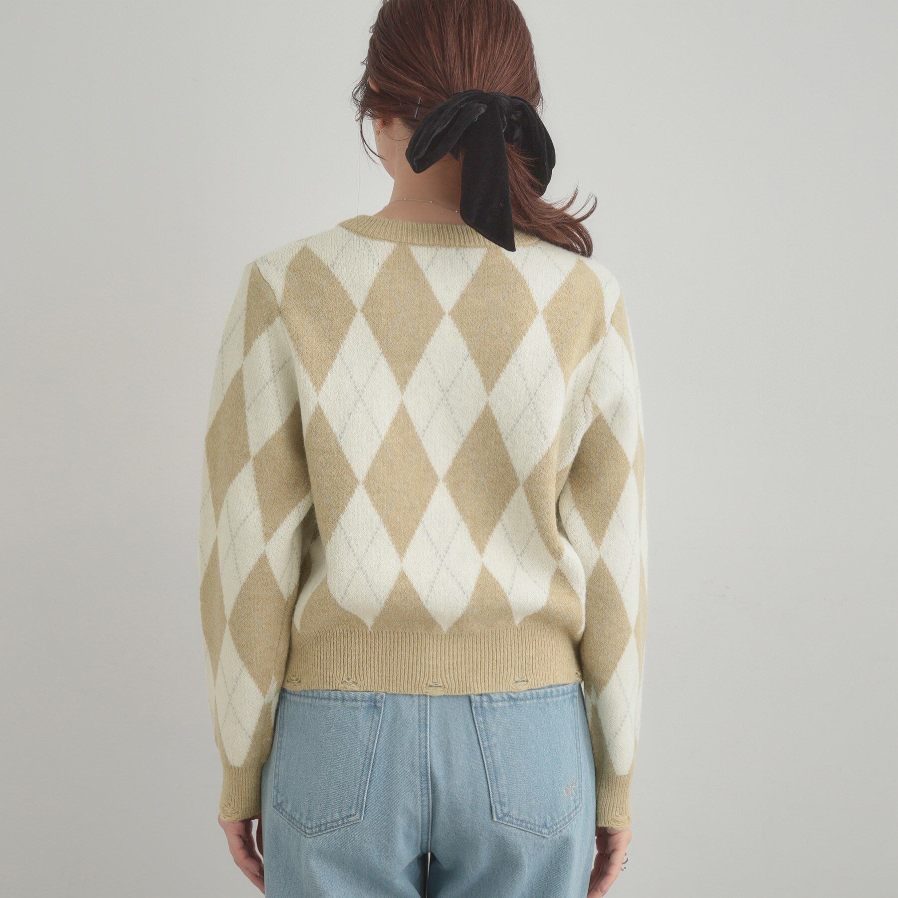 Couture broach「アーガイルニットカーディガン」|カーディガン|