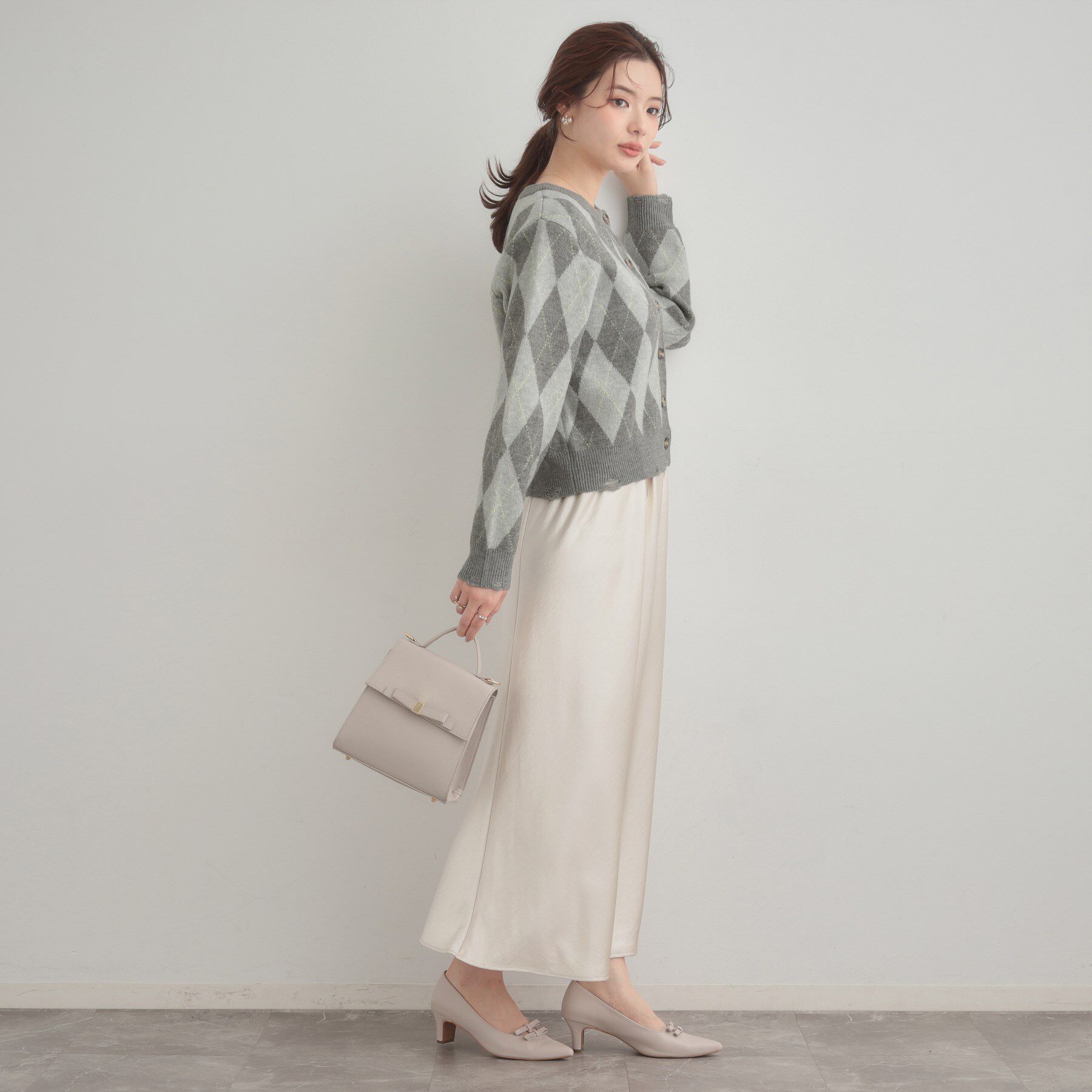 Couture broach「アーガイルニットカーディガン」|カーディガン|