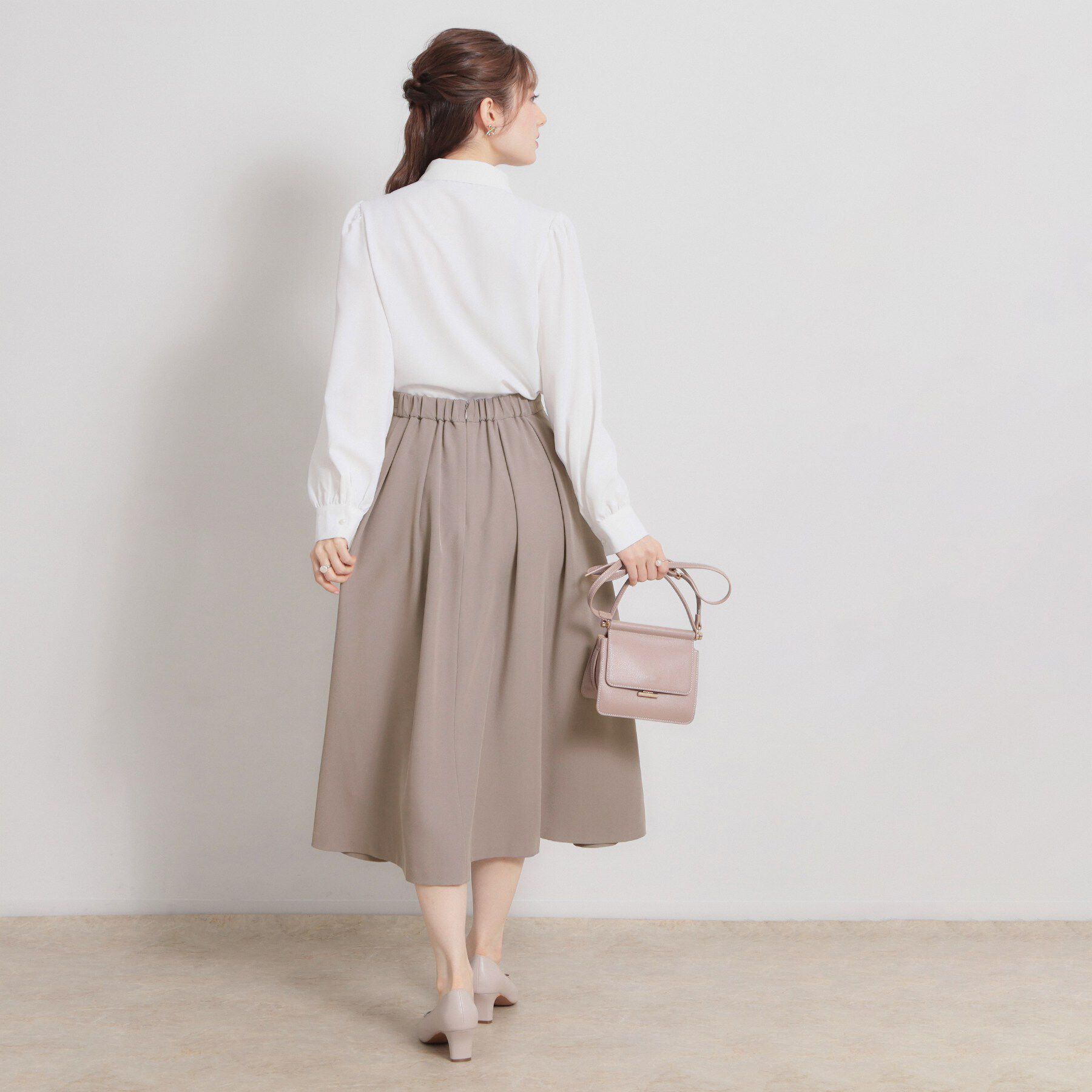 Couture broach「【洗える・通勤】ビットベルト タックスカート」|スカート|