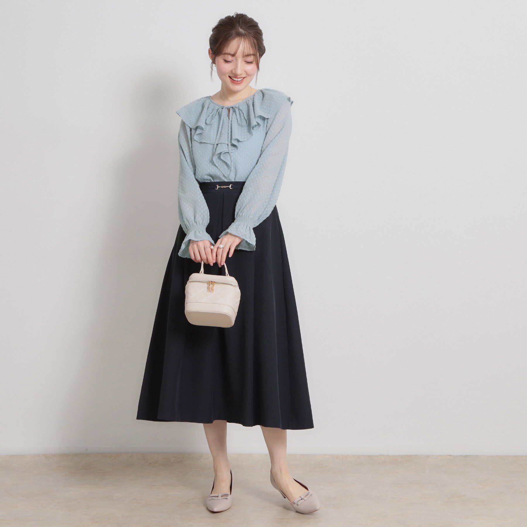 Couture broach「【着映え・洗える】ラメカットドビーフリルブラウス」|シャツ・ブラウス|