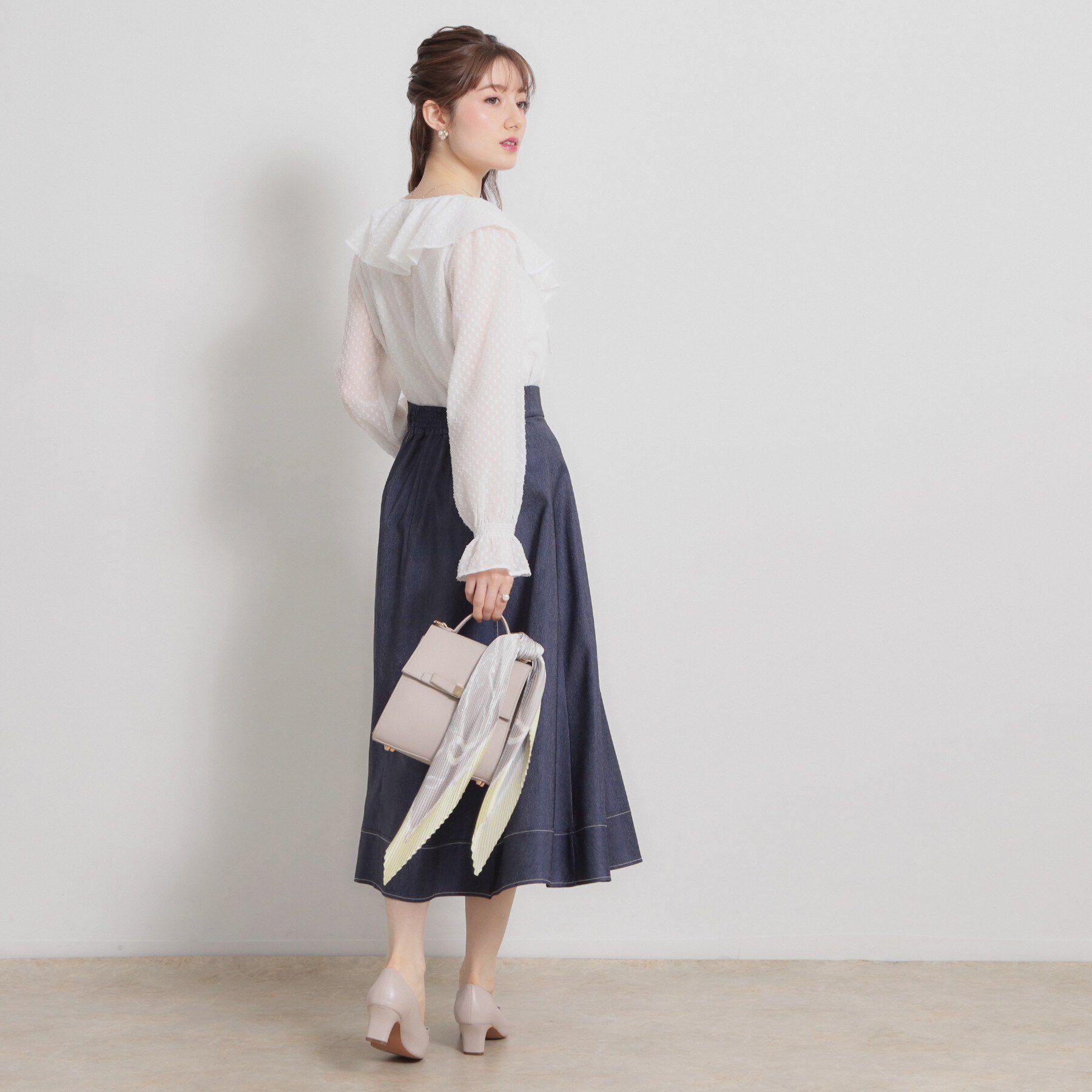 Couture broach「【着映え・洗える】ラメカットドビーフリルブラウス」|シャツ・ブラウス|