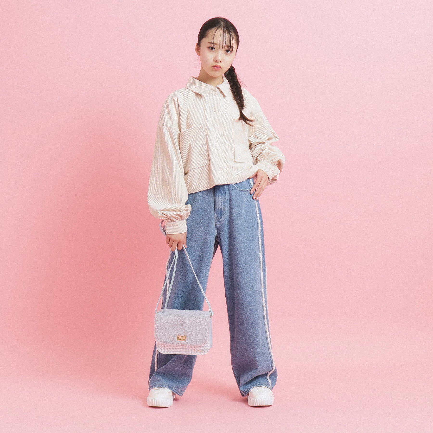 PINK-latte「ファー千鳥ショルダー」|ショルダー・メッセンジャー|