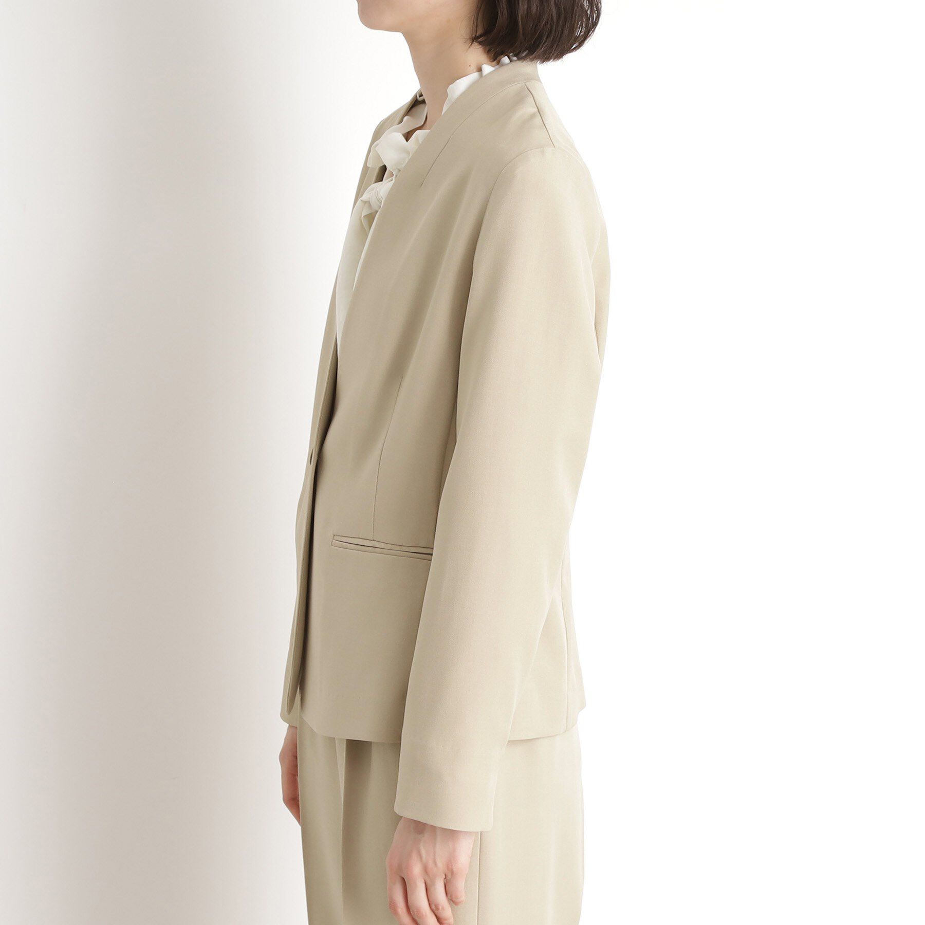 THE SHOP TK「【セットアップ可】ノーカラージャケット」|ノーカラージャケット|