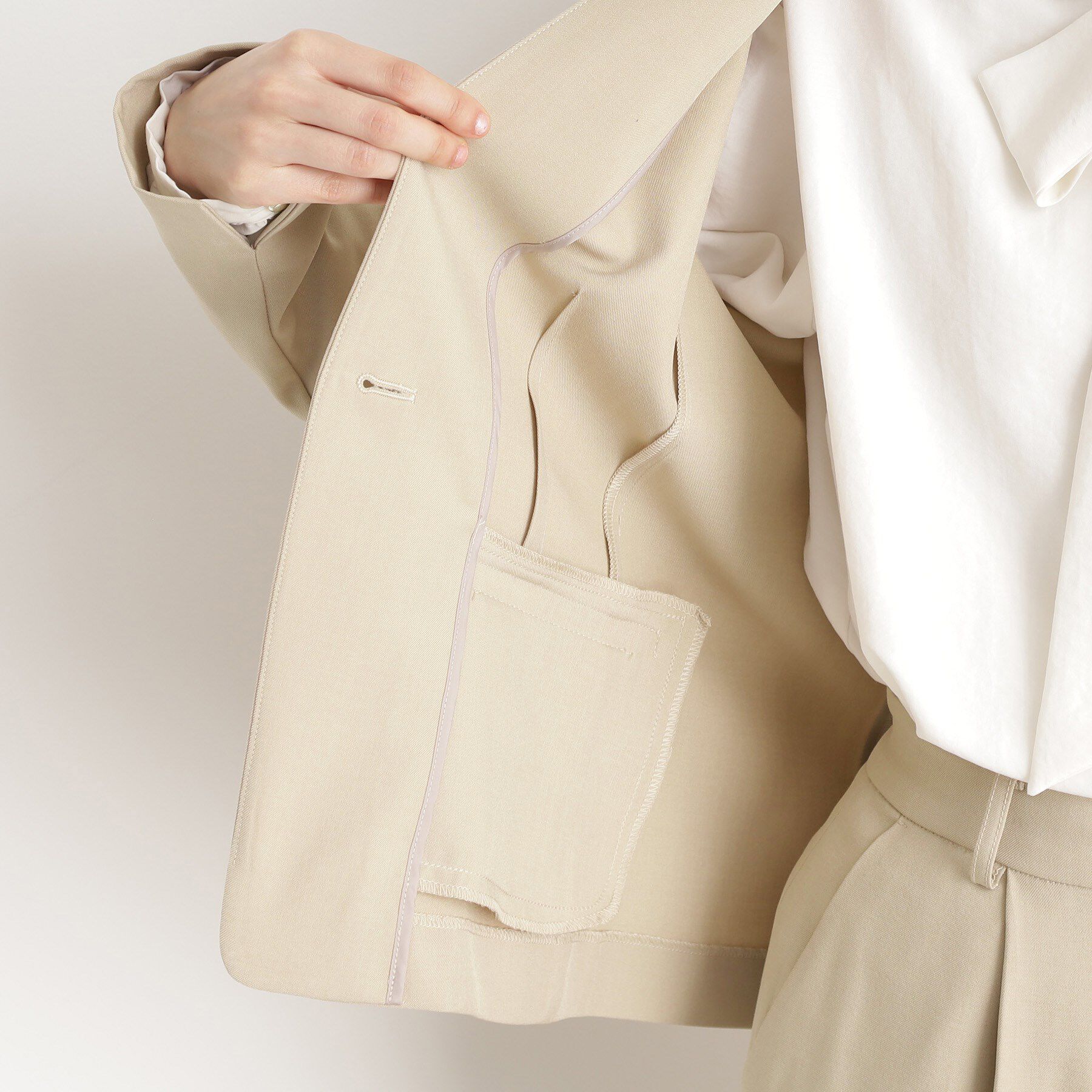 THE SHOP TK「【セットアップ可】ノーカラージャケット」|ノーカラージャケット|