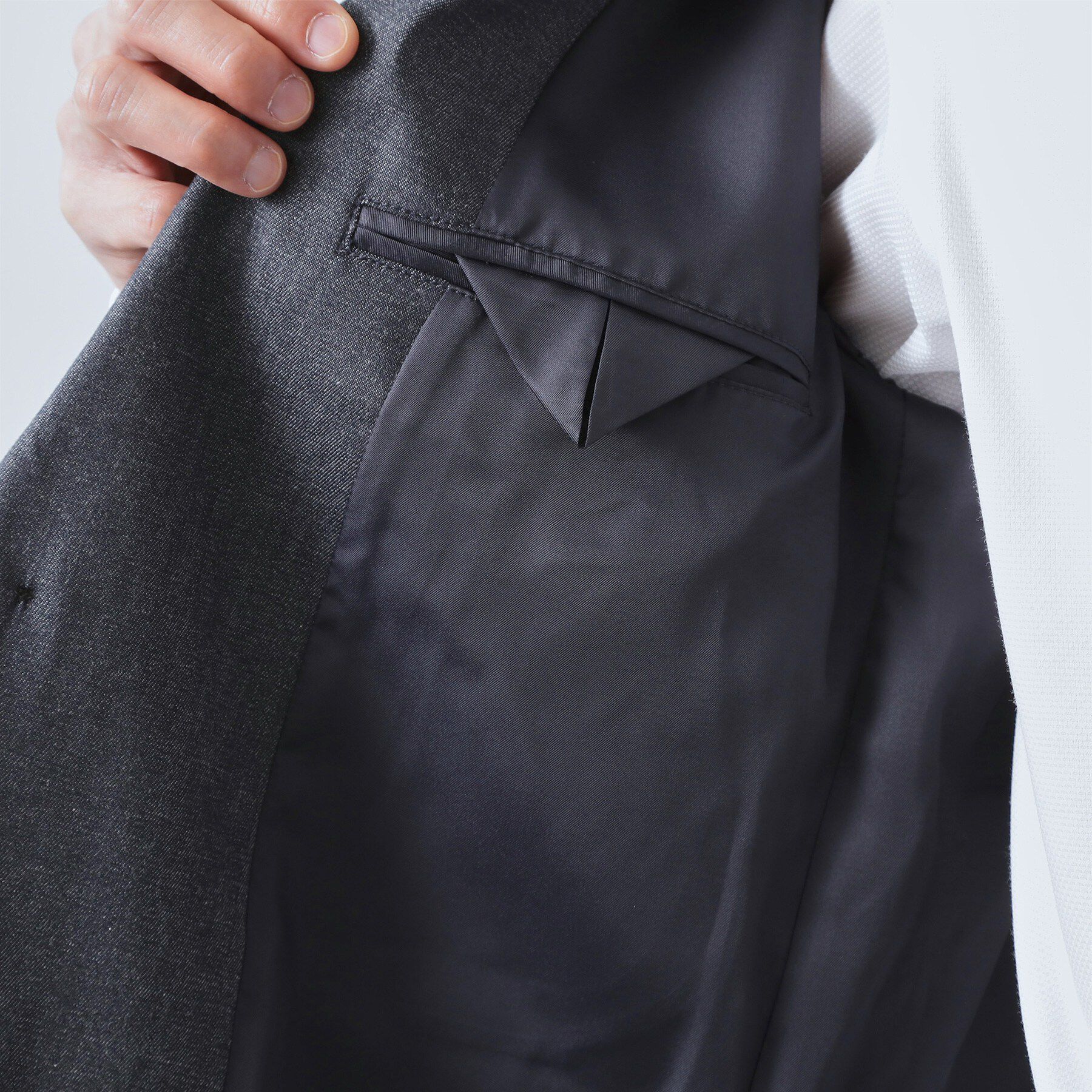 THE SHOP TK「ライトエバーデニム ジャケット 洗濯機OK/ストレッチ/セットアップ可」|デニムジャケット|