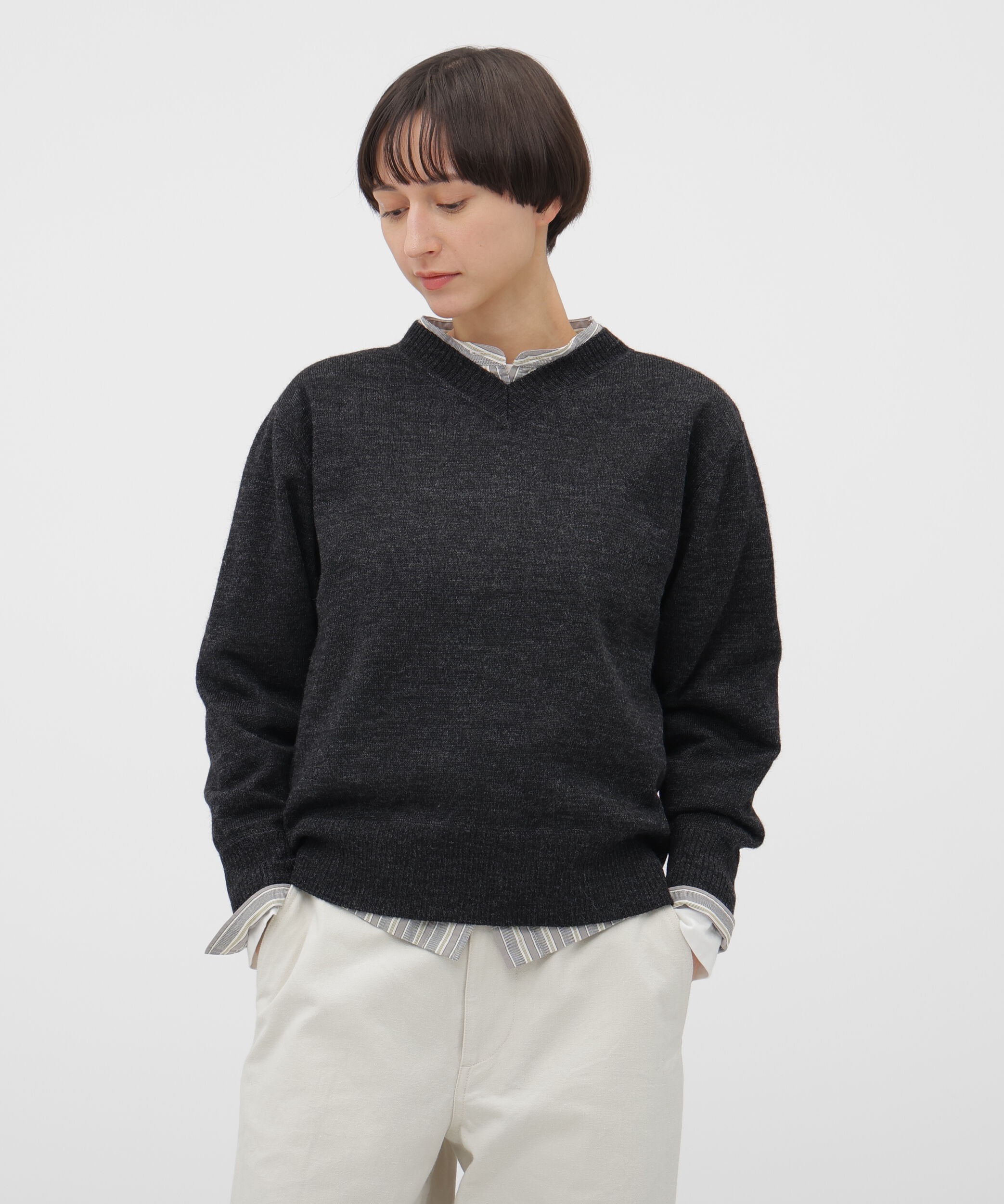 MHL.「ASH WOOL KNITWEAR」|ニット・セーター|DARK CHARCOAL4