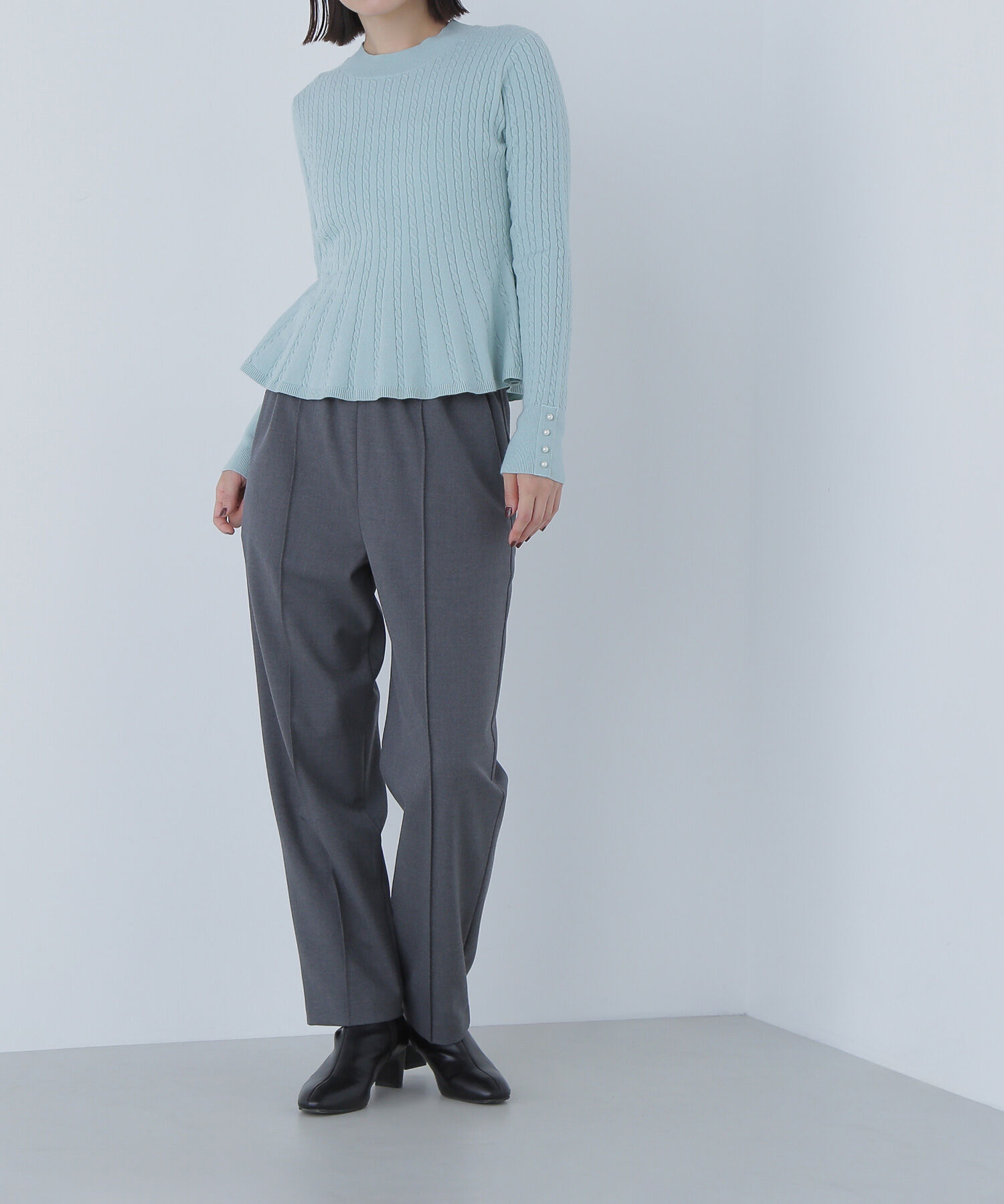  「裏起毛イージーテーパードパンツ」|その他|