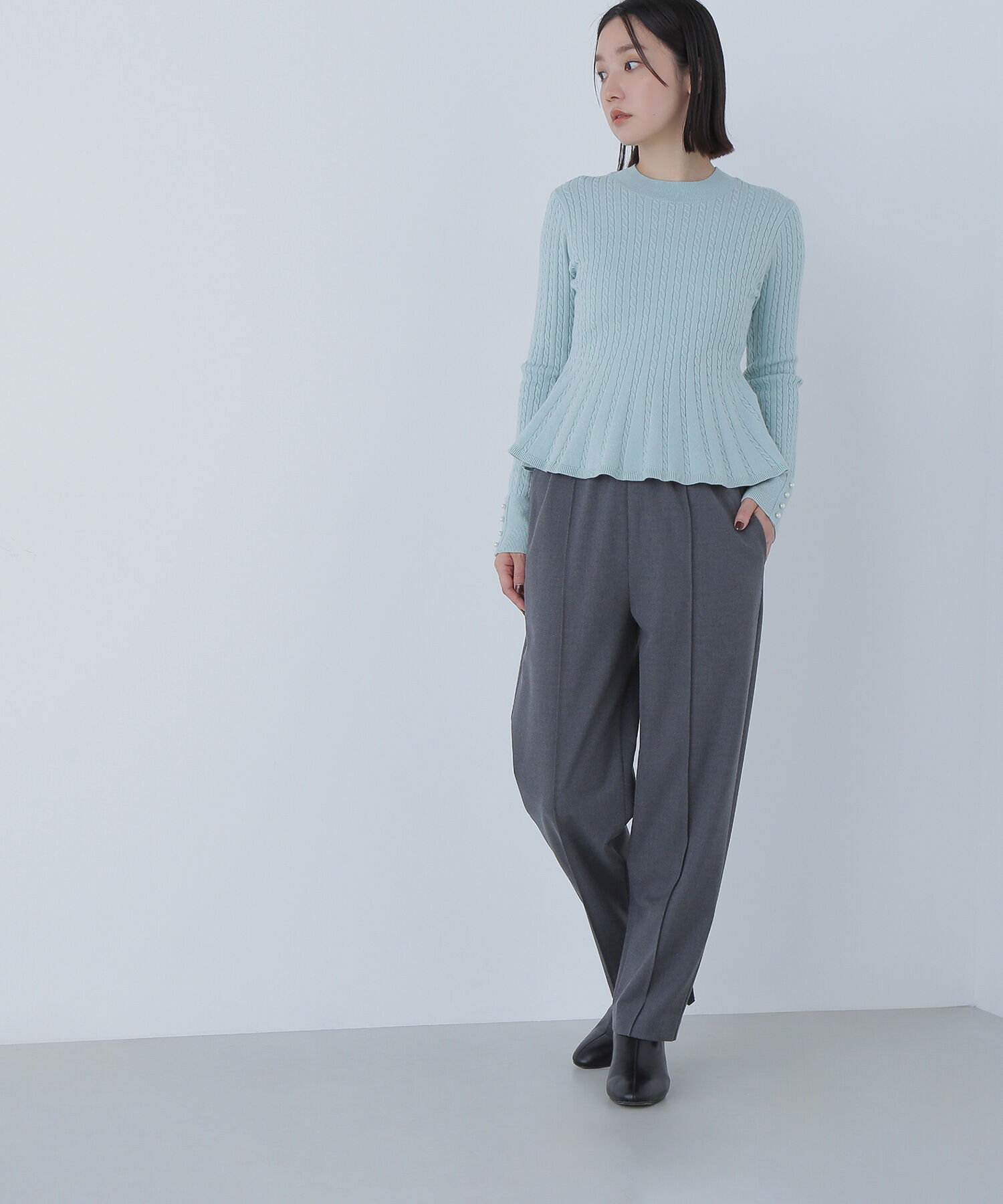  「裏起毛イージーテーパードパンツ」|その他|