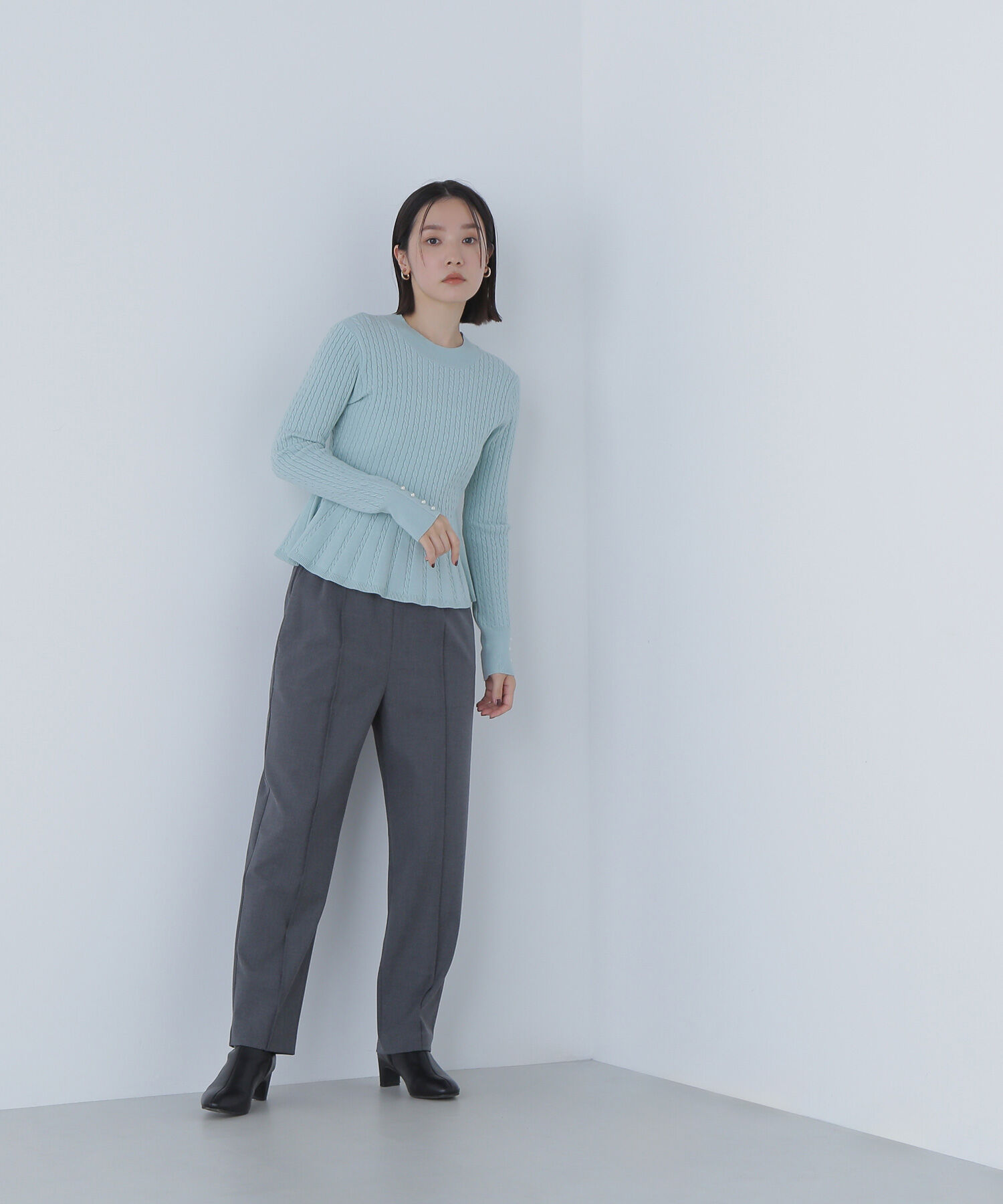  「裏起毛イージーテーパードパンツ」|その他|