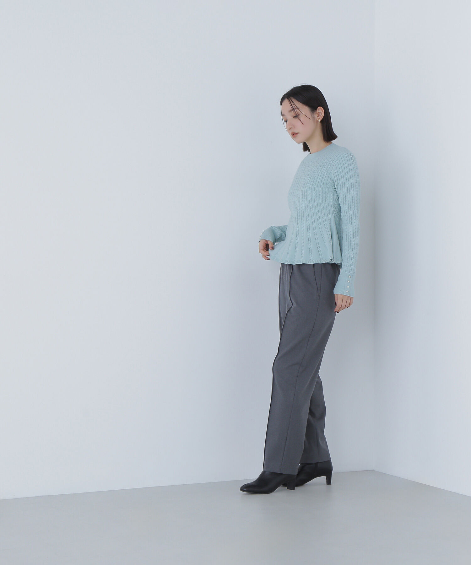  「裏起毛イージーテーパードパンツ」|その他|