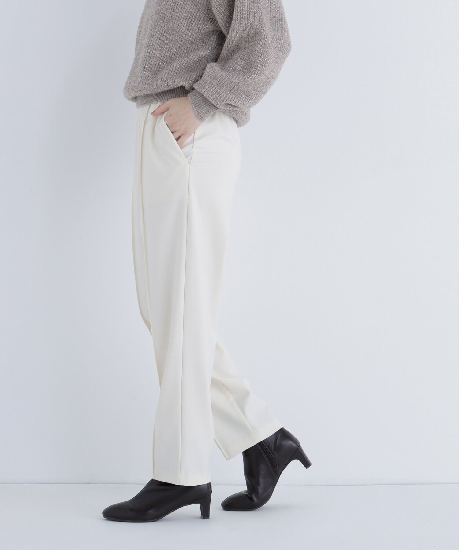  「裏起毛イージーテーパードパンツ」|その他|