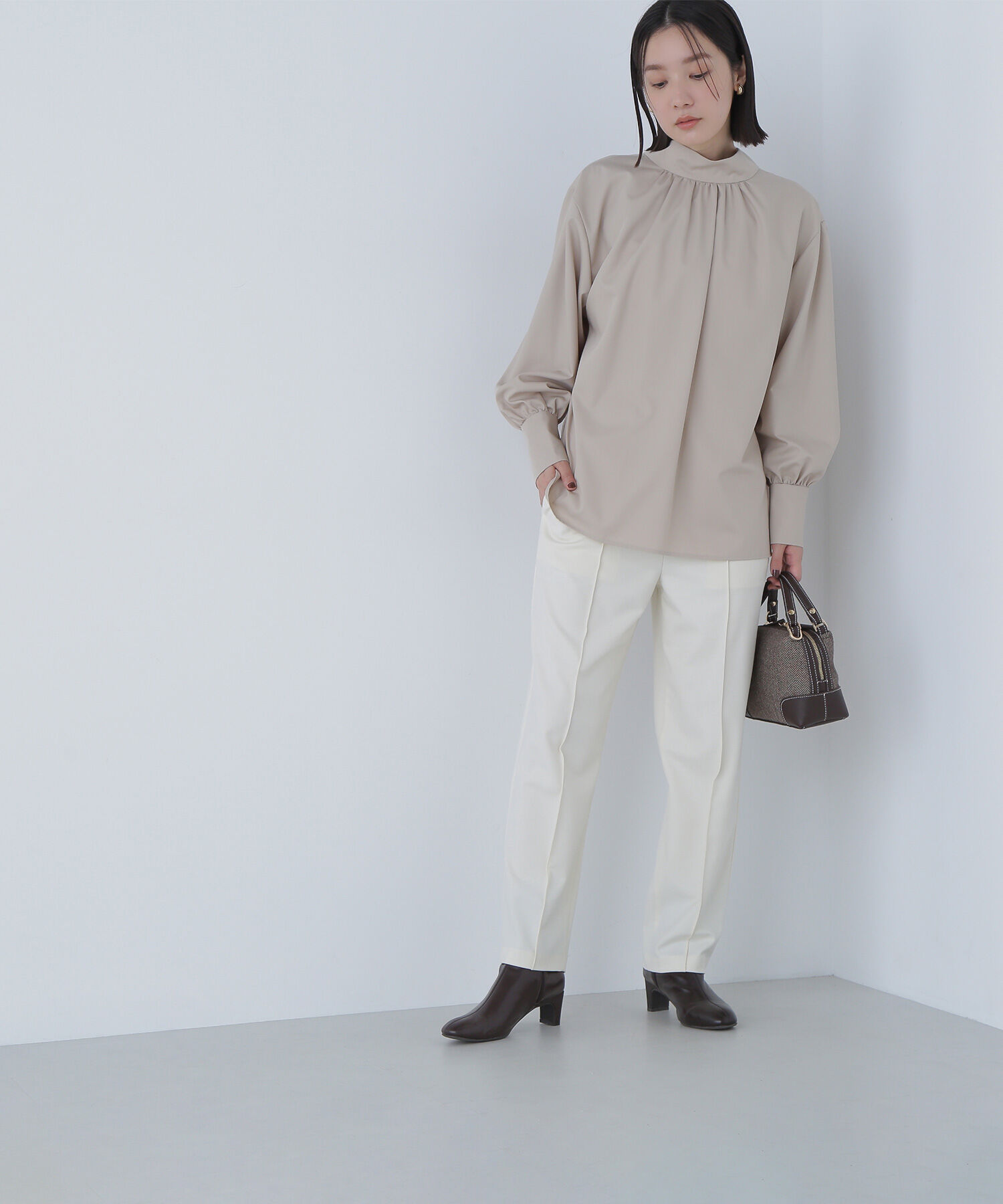  「裏起毛イージーテーパードパンツ」|その他|