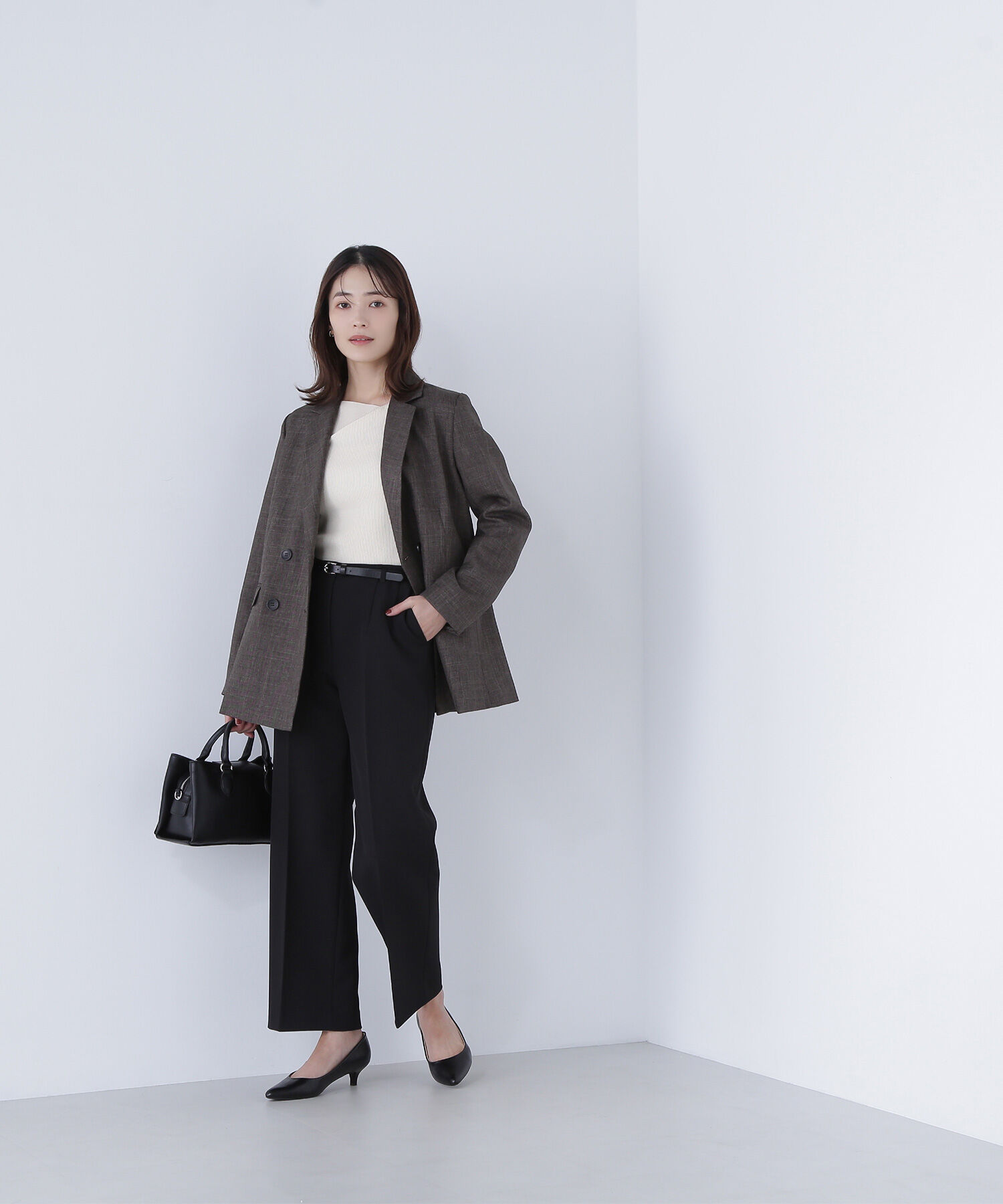  「ニュアンスネックリブニット」|ニット・セーター|