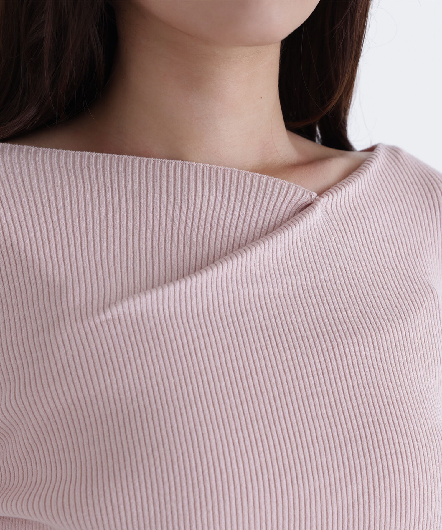  「ニュアンスネックリブニット」|ニット・セーター|