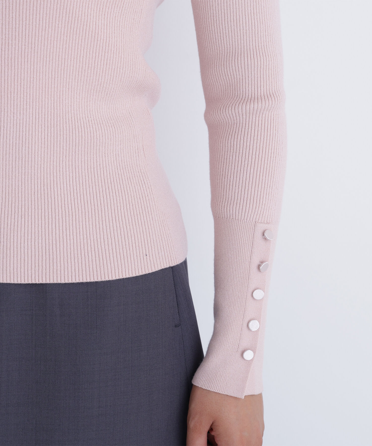  「ニュアンスネックリブニット」|ニット・セーター|