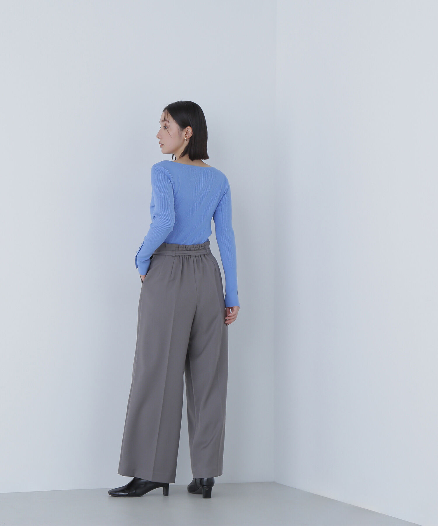  「ニュアンスネックリブニット」|ニット・セーター|