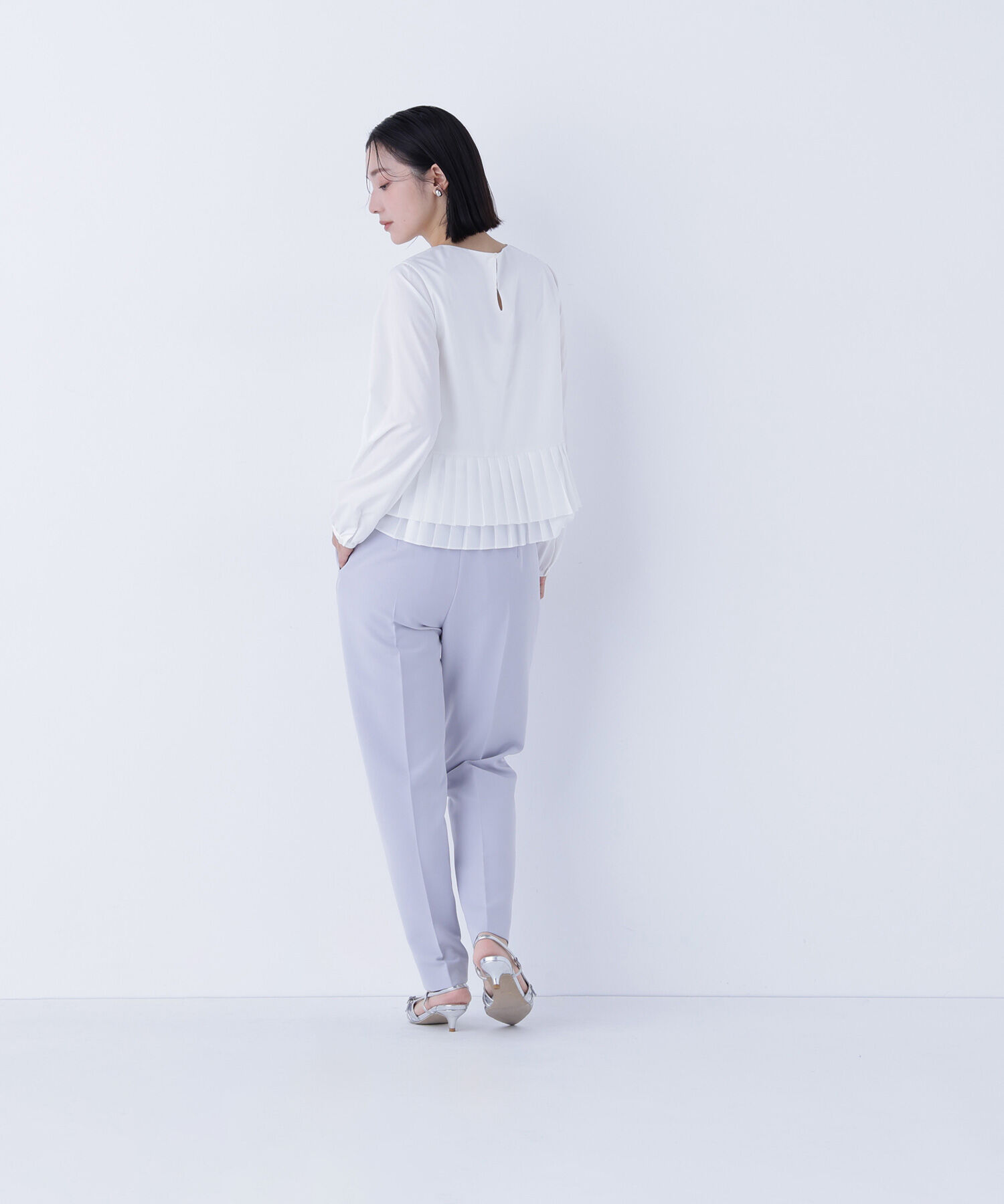  「フロントボタンペプラムジレ SETUP テーパードパンツ」|その他|