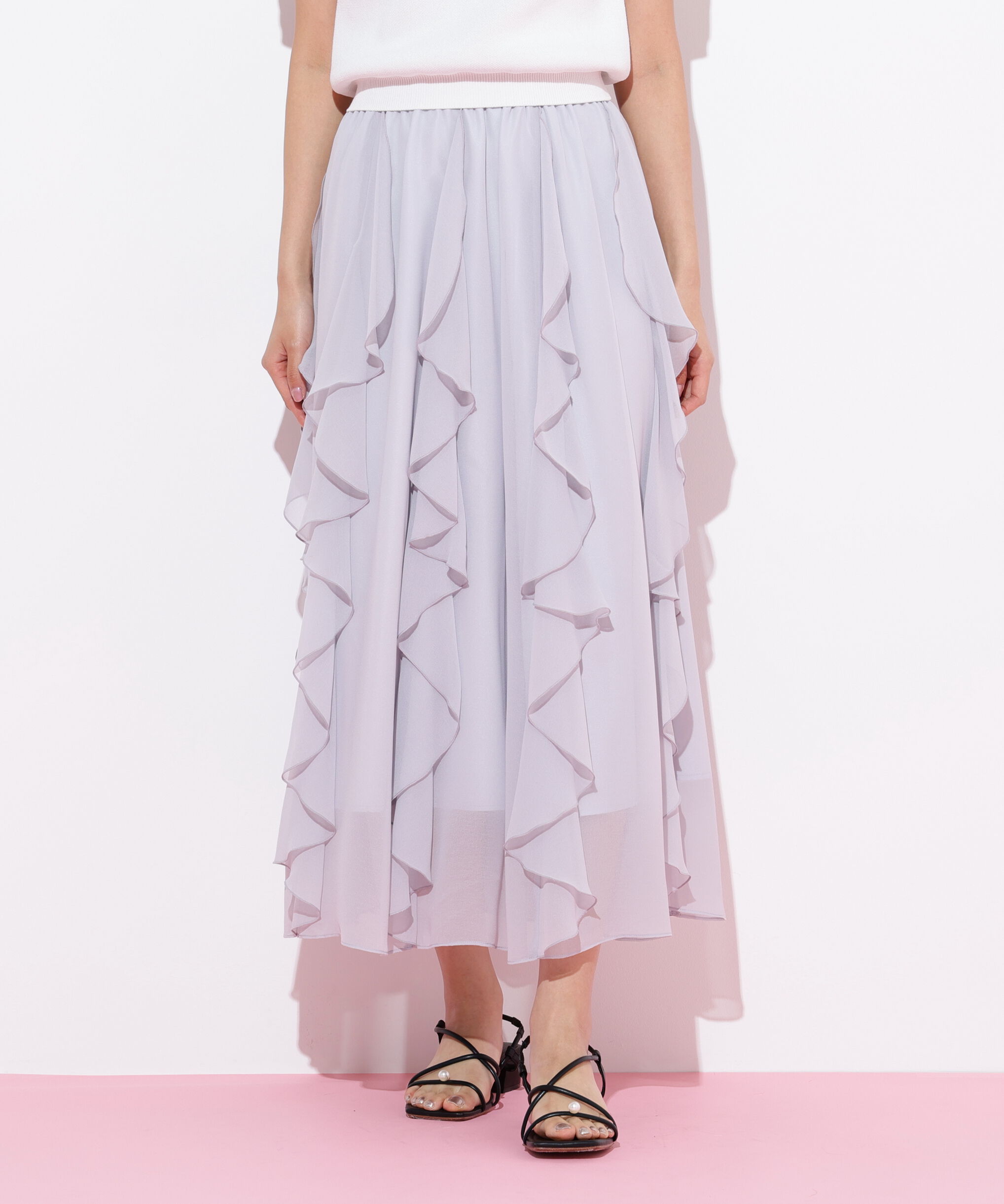  「ティアードラッフルスカート」|スカート|