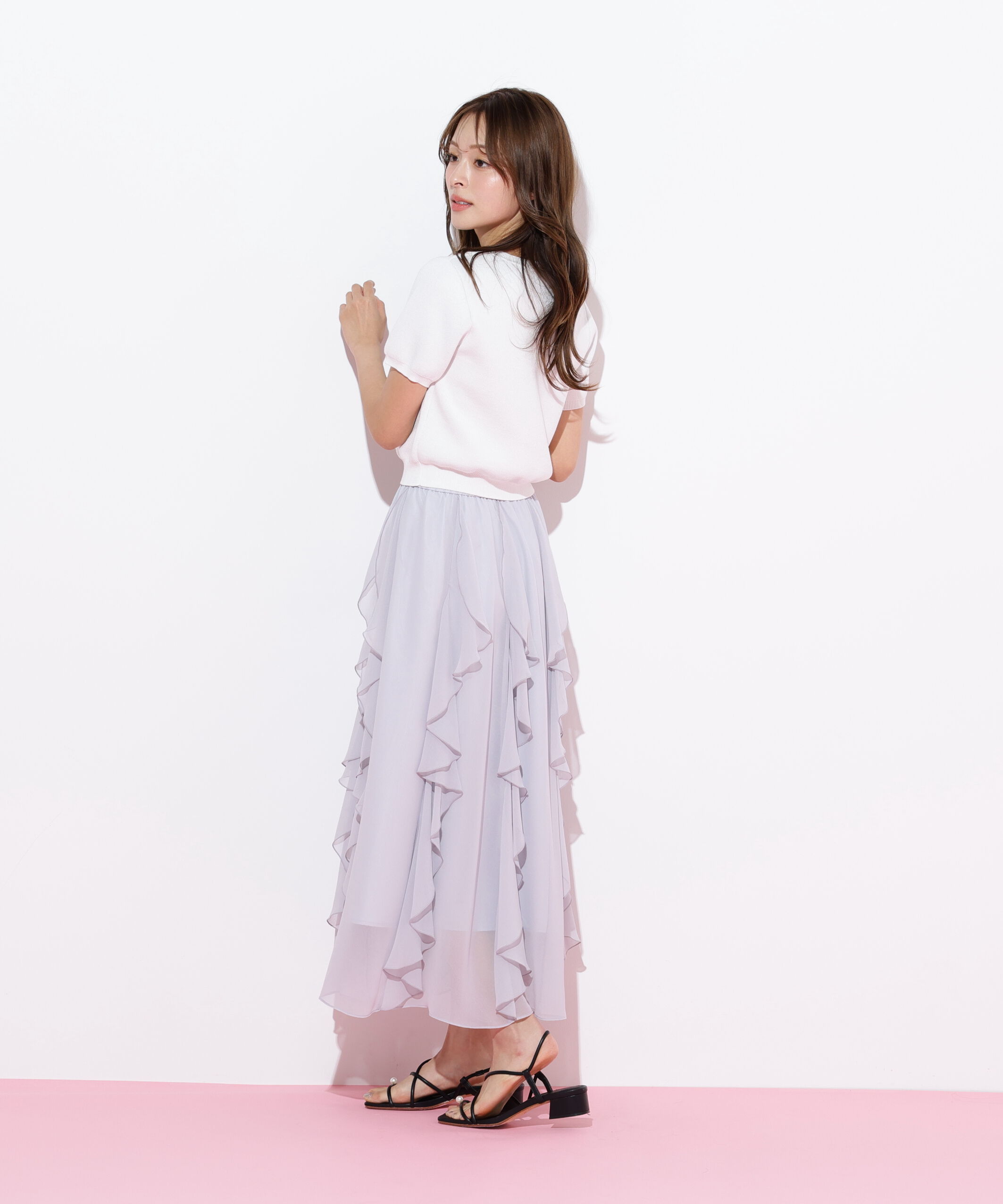  「ティアードラッフルスカート」|スカート|