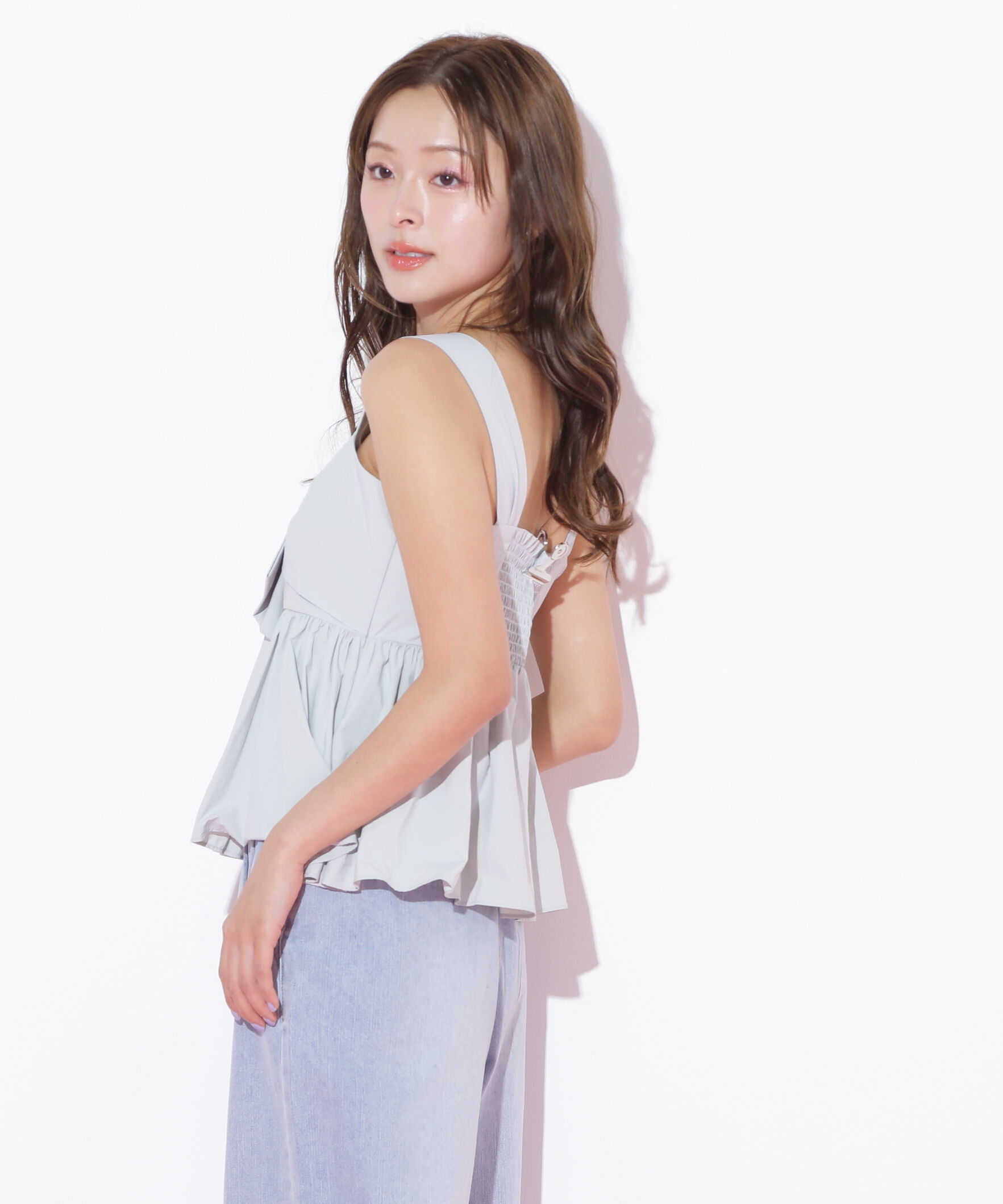  「リボンペプラムブラウス」|シャツ・ブラウス|