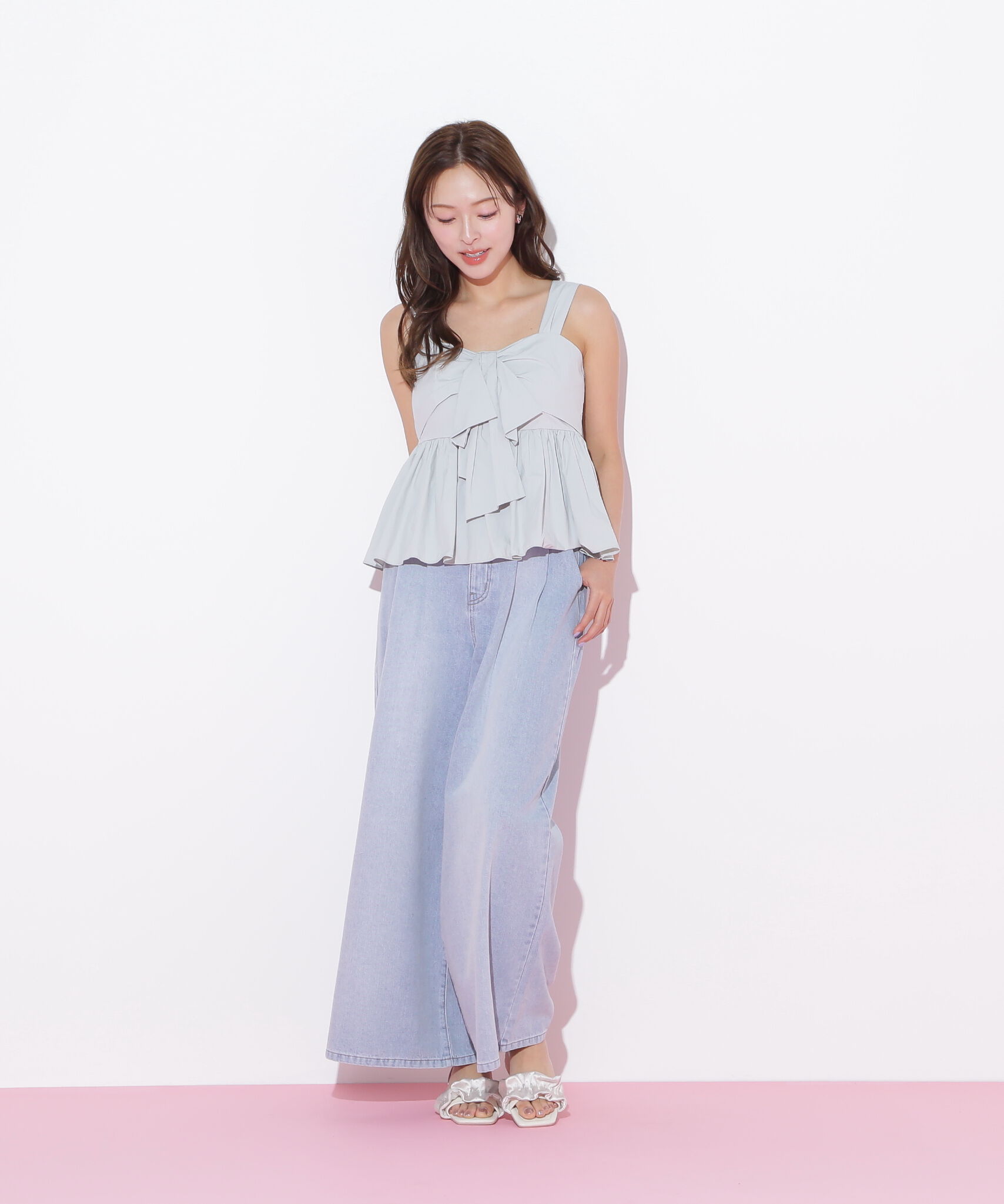  「リボンペプラムブラウス」|シャツ・ブラウス|