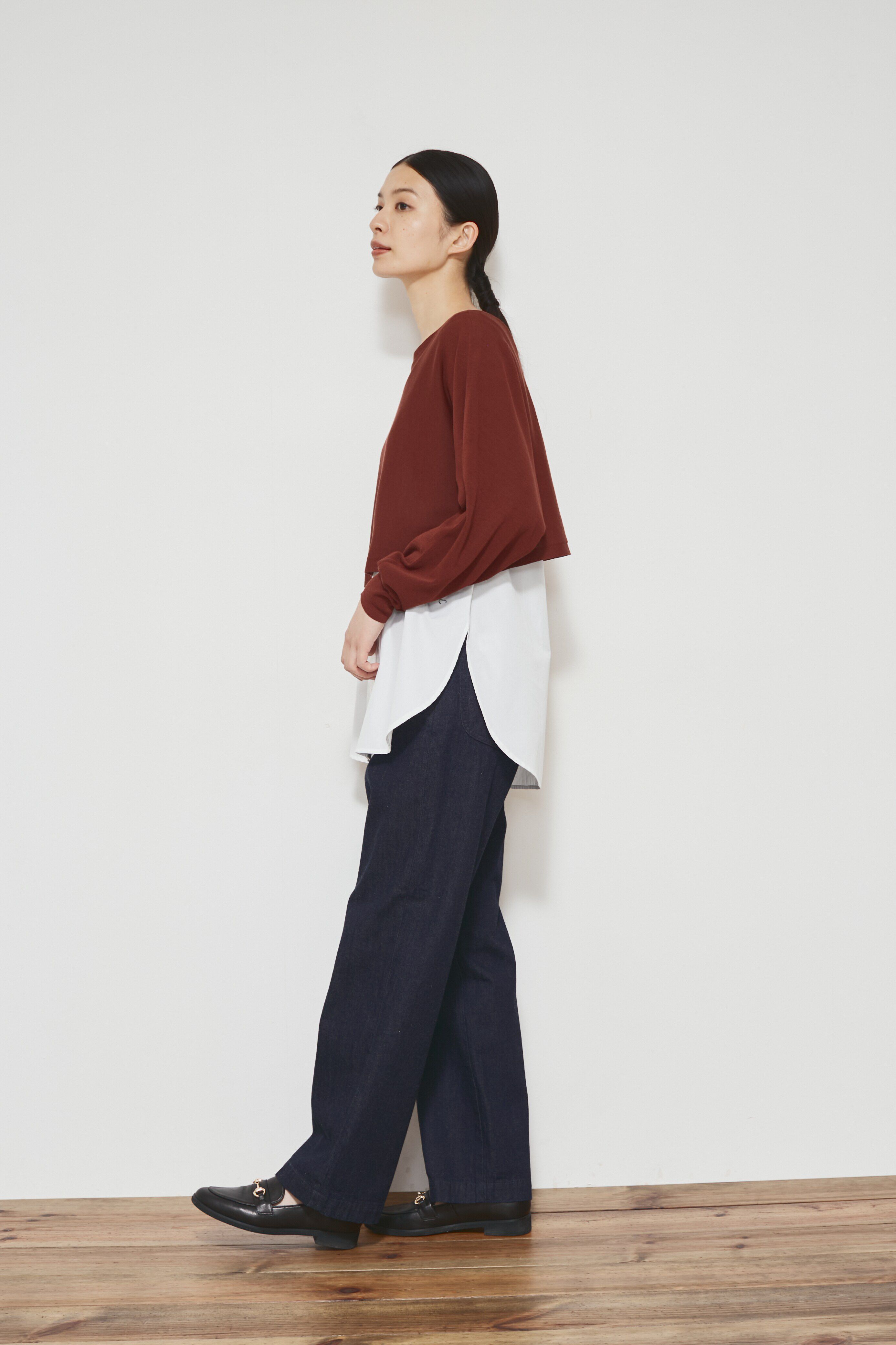  「布帛ドッキングノースリカットソー」|Tシャツ・カットソー|