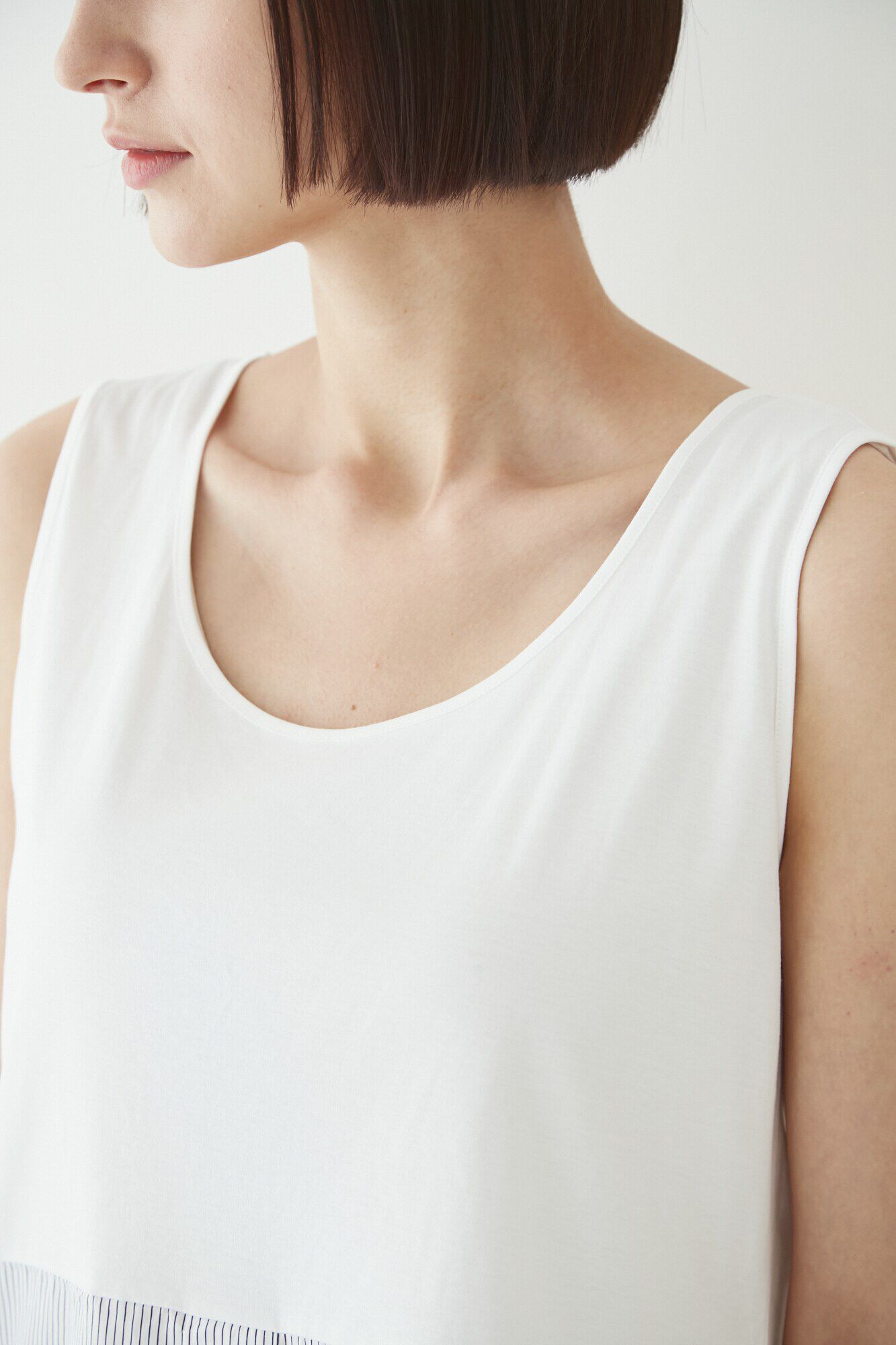  「布帛ドッキングノースリカットソー」|Tシャツ・カットソー|