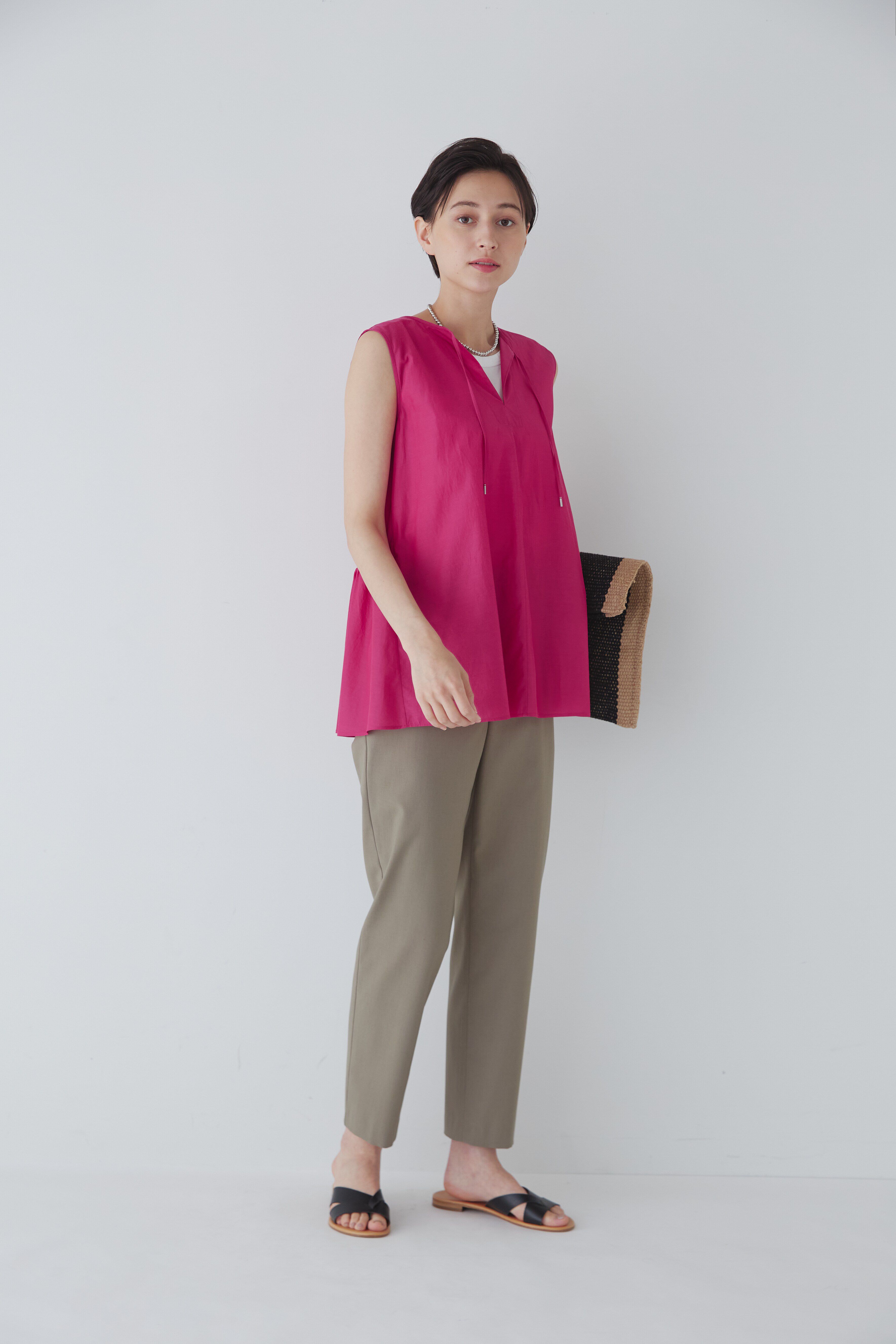  「◆キュプラ綿ブロードブラウス」|シャツ・ブラウス|