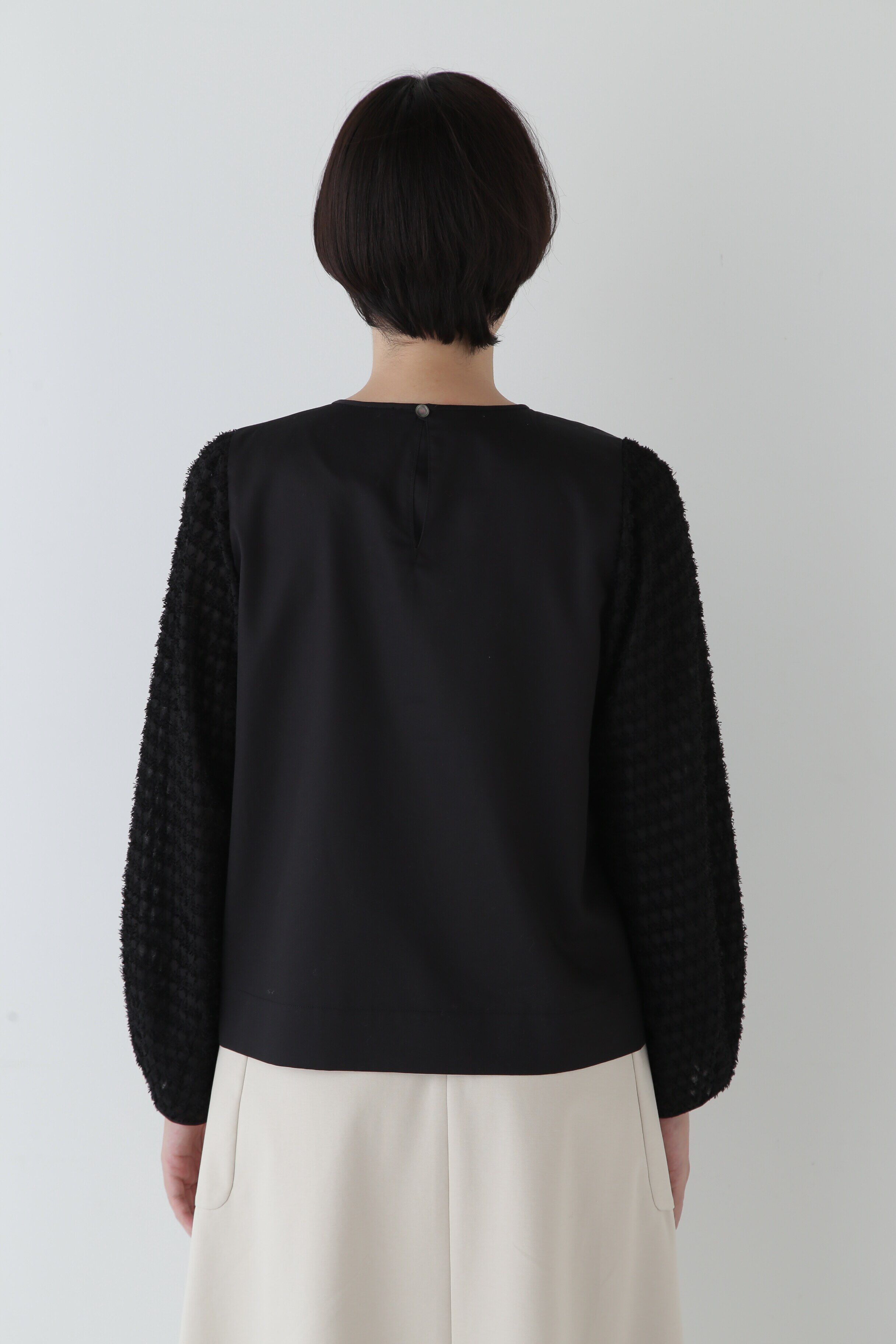  「◆カットジャカードドッキングブラウス」|シャツ・ブラウス|