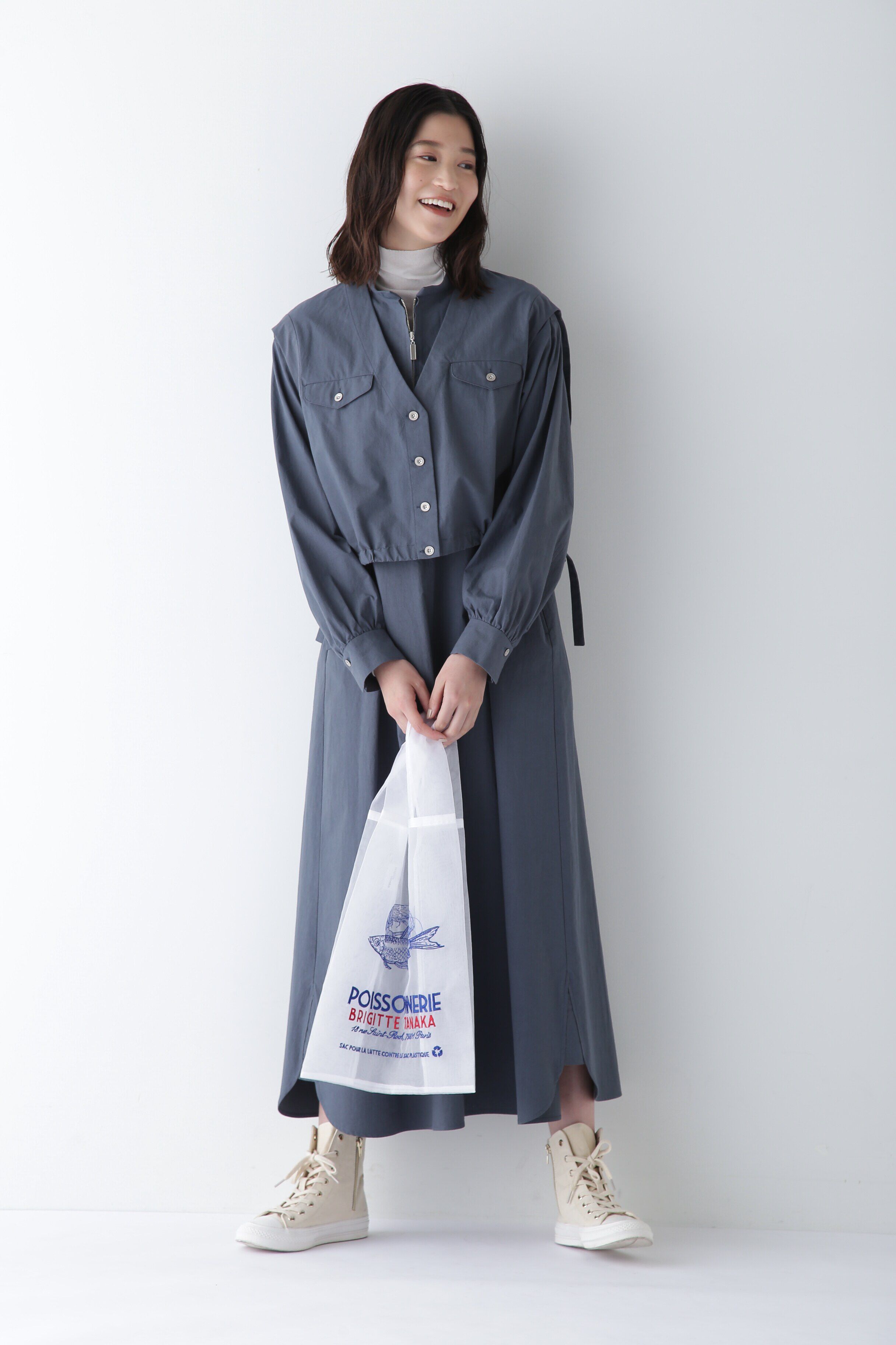  「◆コットンワッシャー2WAYジレセットワンピース」|ワンピース|