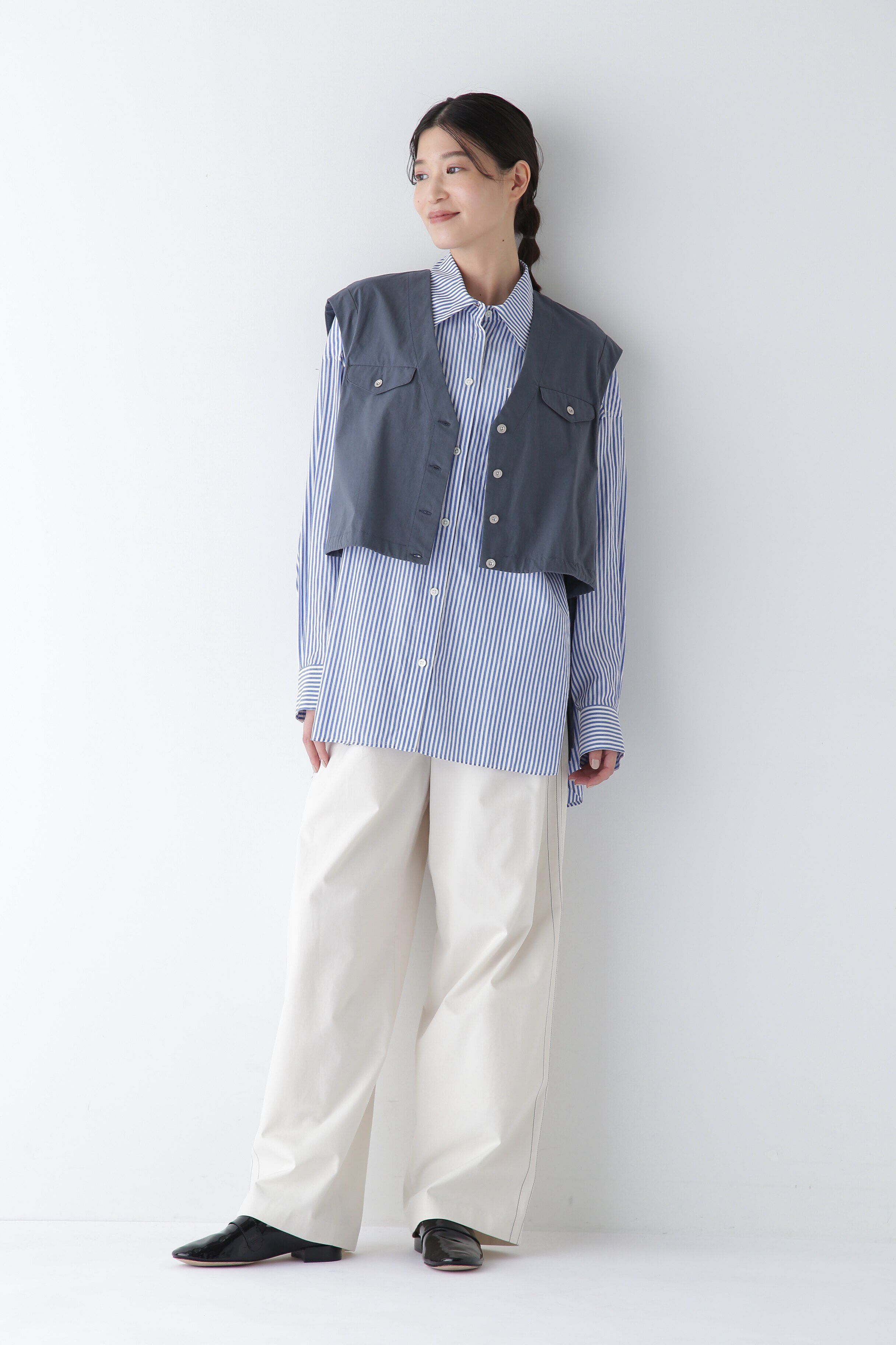  「◆コットンワッシャー2WAYジレセットワンピース」|ワンピース|