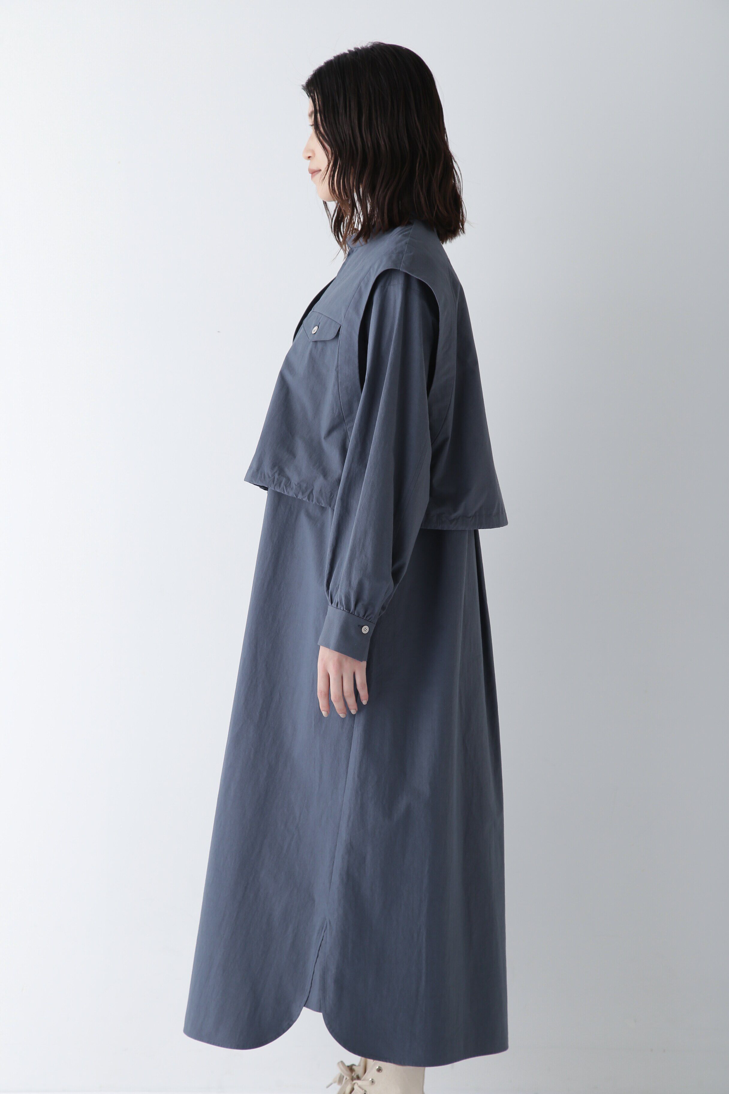  「◆コットンワッシャー2WAYジレセットワンピース」|ワンピース|