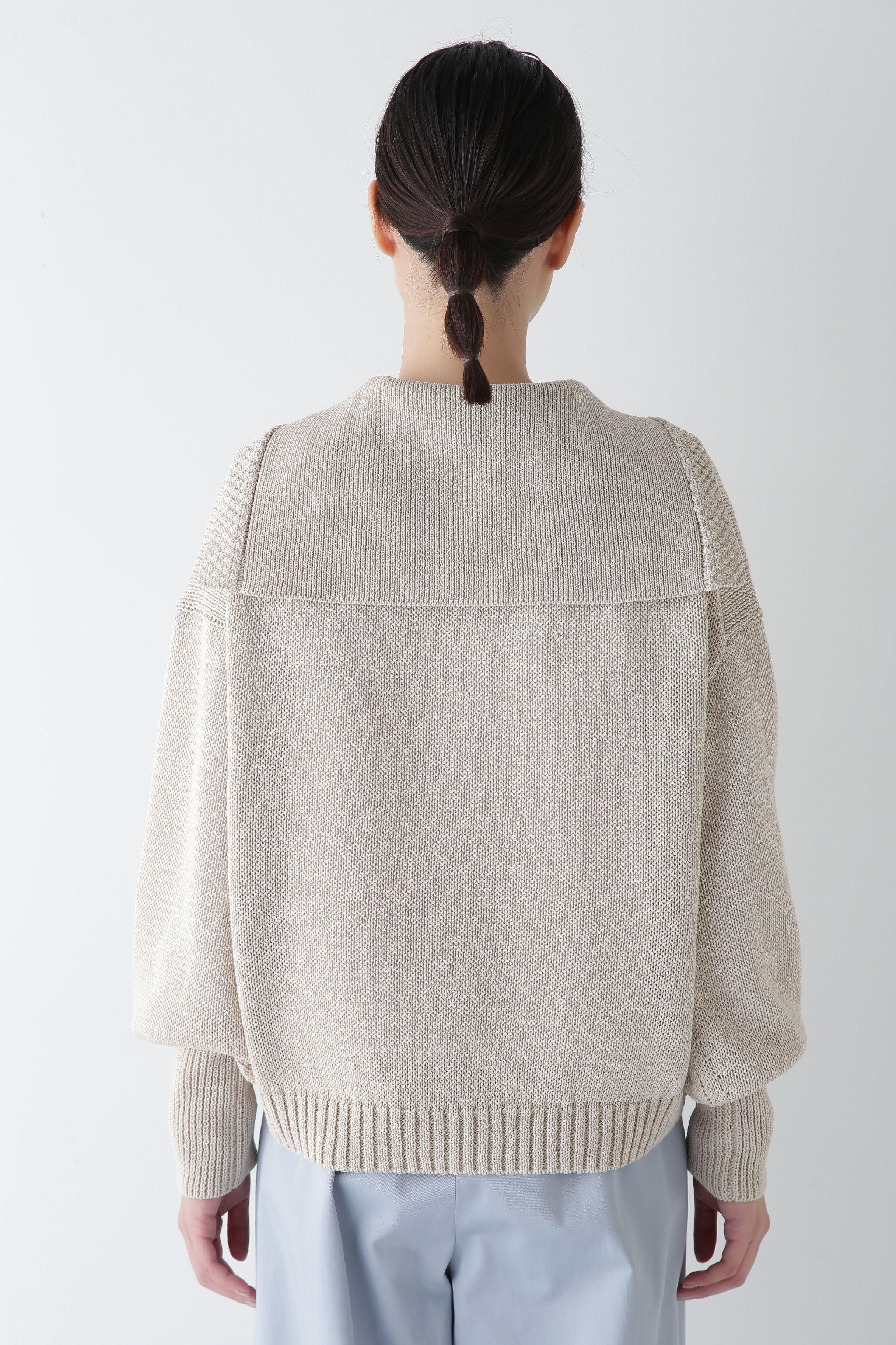  「◆【ウォッシャブル】ギマコットンセーラーカラープルオーバー」|ニット・セーター|