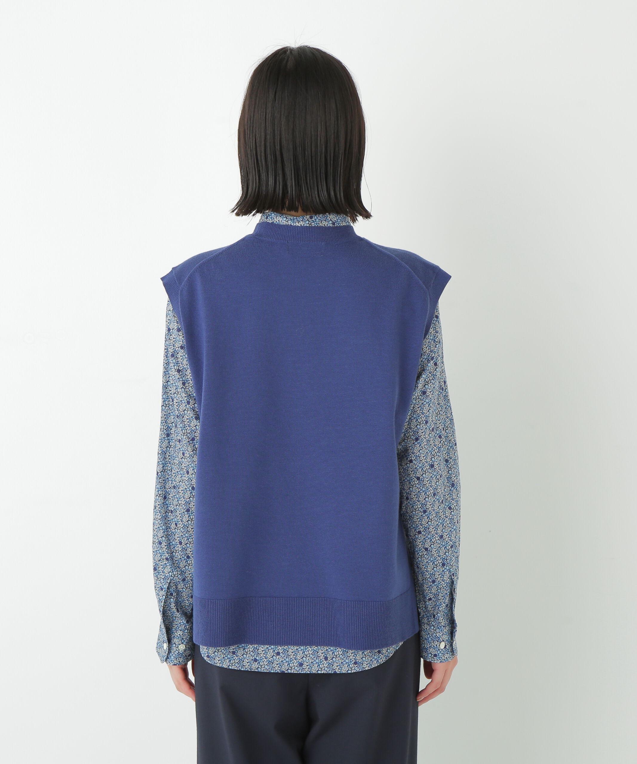  「◆ハーゲージクルーネックニットベスト」|ニット・セーター|